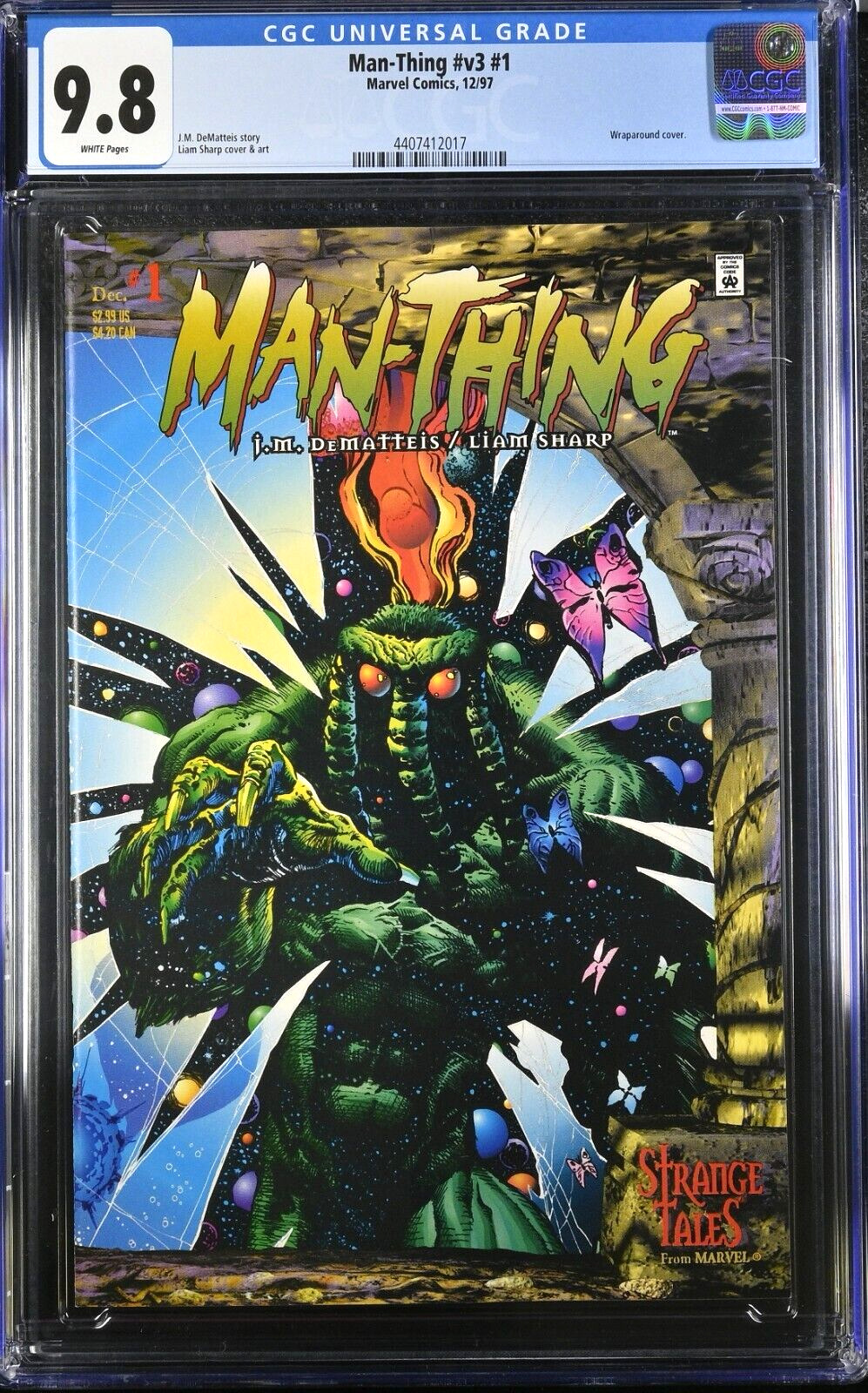 MAN-THING #1 [1997] - CGC 9.8 - Marvel Comics - White Pages - Wraparound Cover