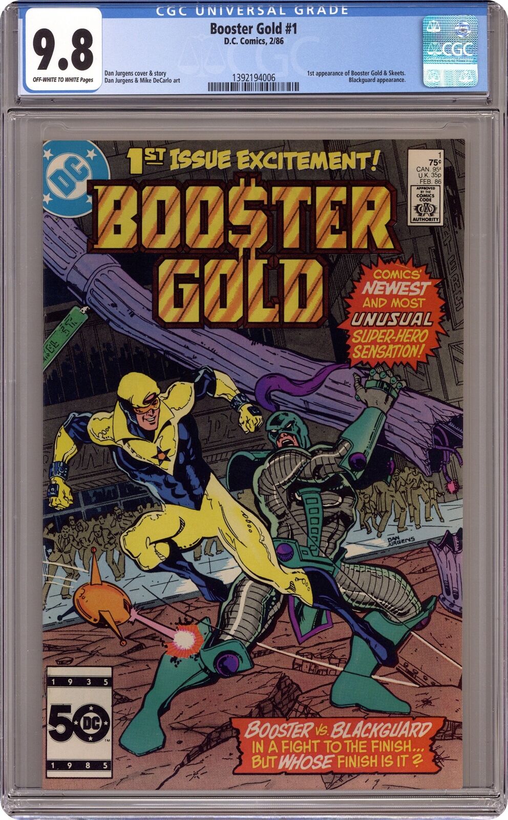 Booster Gold 1D CGC 9.8 1986 1392194006
