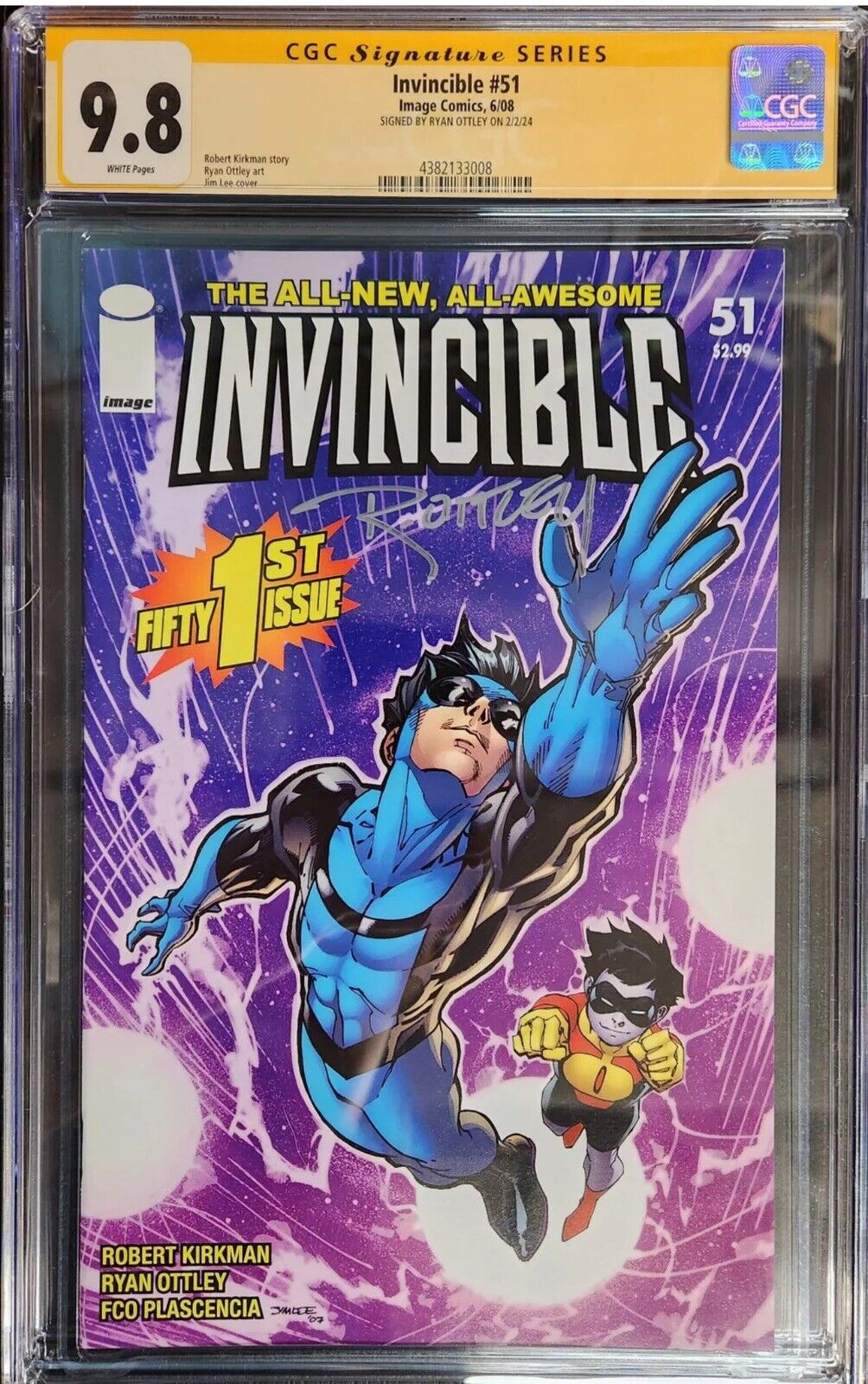 Ryan Ottley Signed Invincible #51  (2008) - CGC 9.8 only 6 on the CGC Census