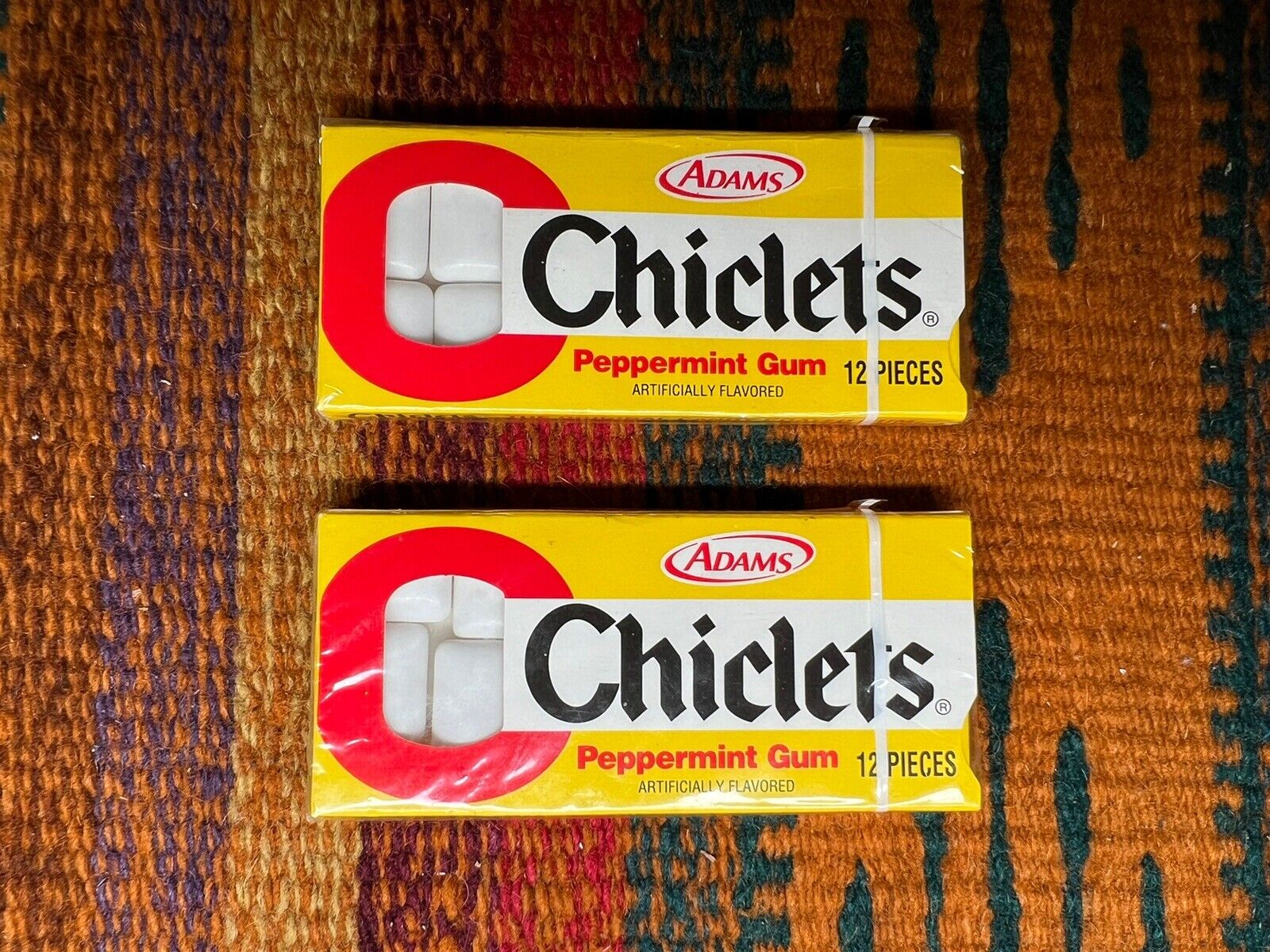 Vintage 1995 Chiclets Peppermint Gum Pack Lot Of 2 NEW SEALED