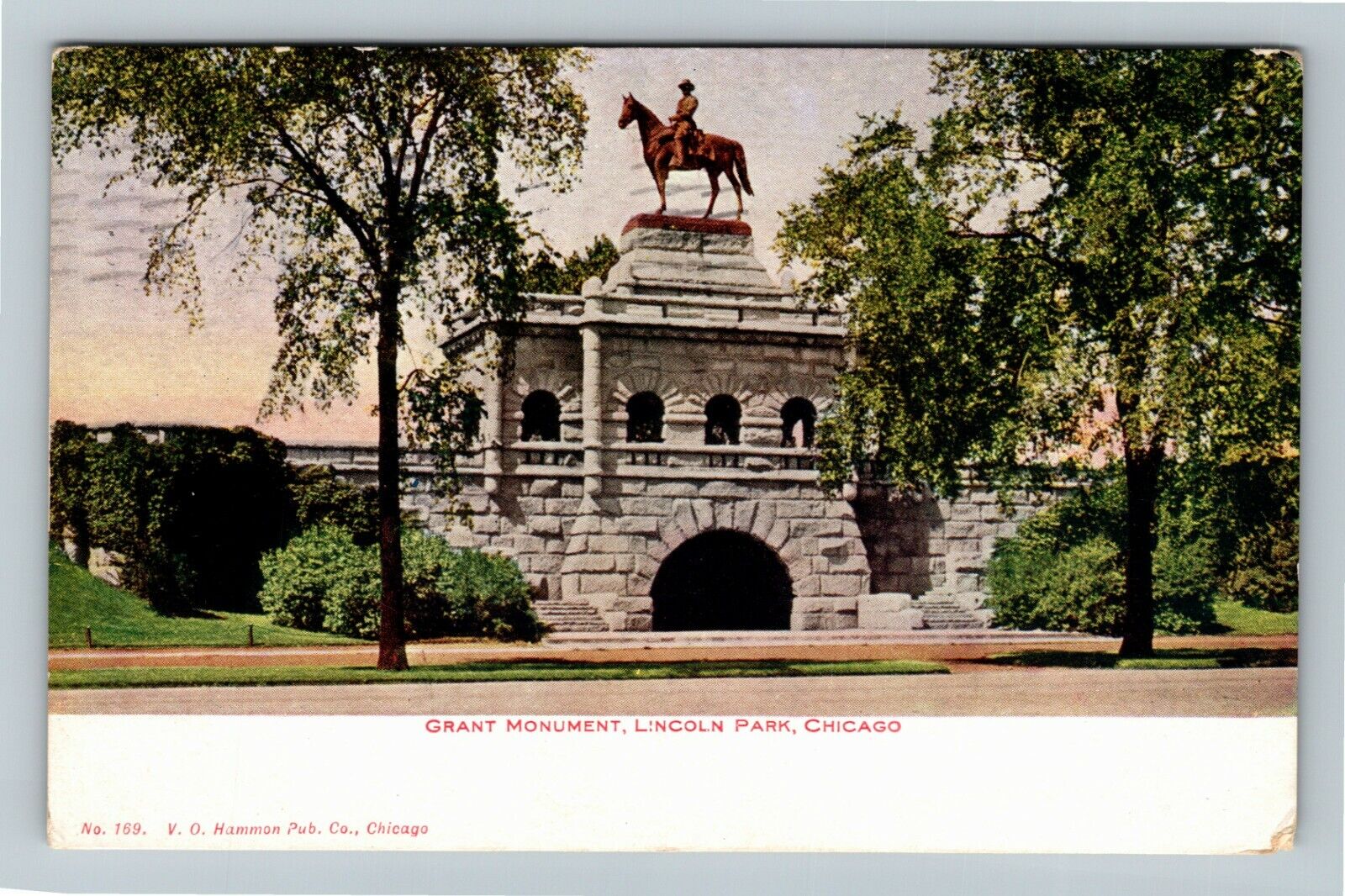 Chicago Illinois, GRANT MONUMENT, LINCOLN PARK, c1907 Vintage Postcard