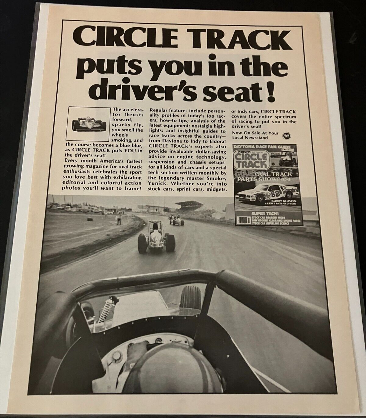 1985 Circle Track Magazine - Vintage Original Print Ad / Wall Art - CLEAN