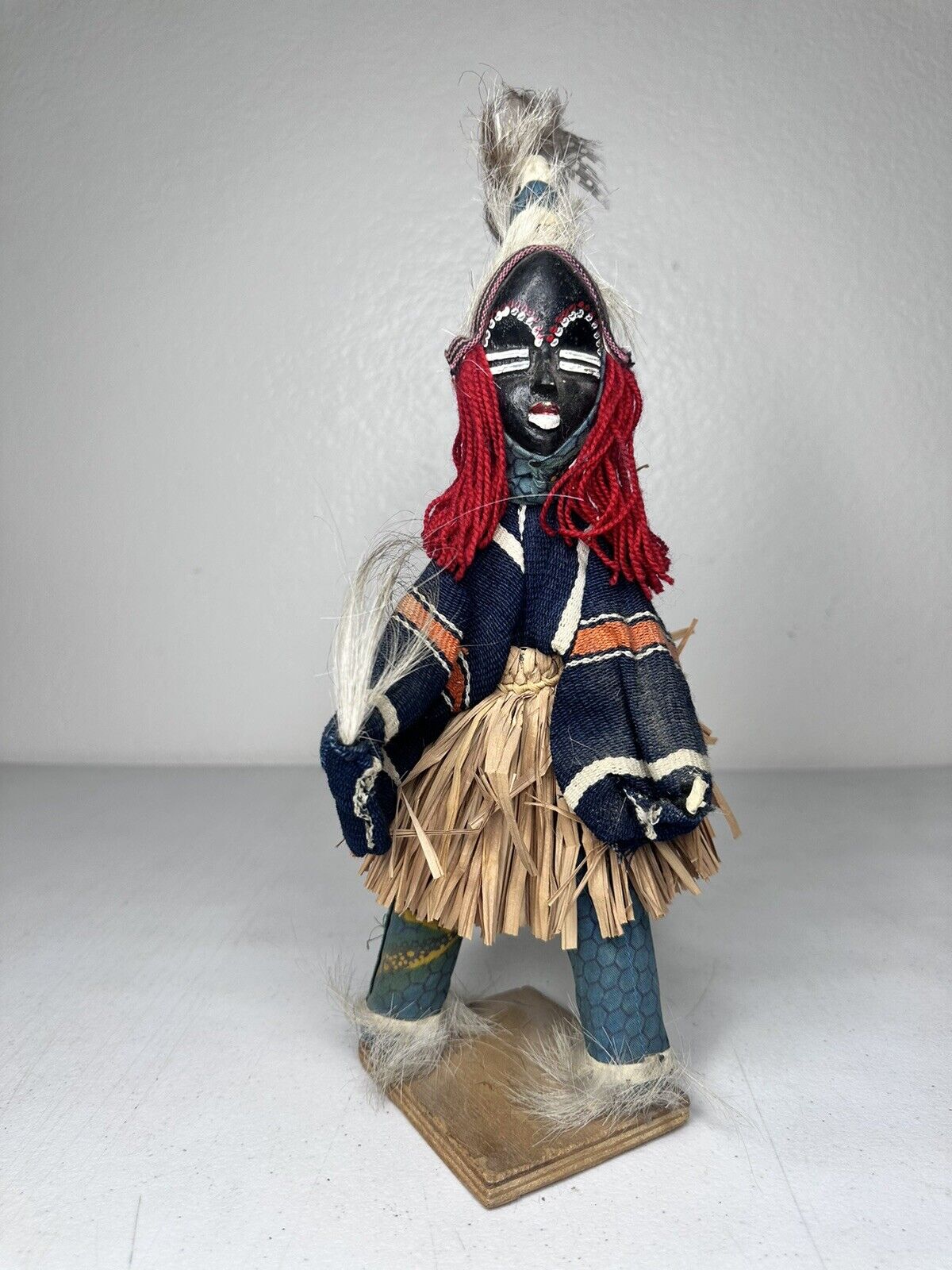 Handmade 15” African Tribal Shaman Doll Sculpture - Authentic Cultural Collect