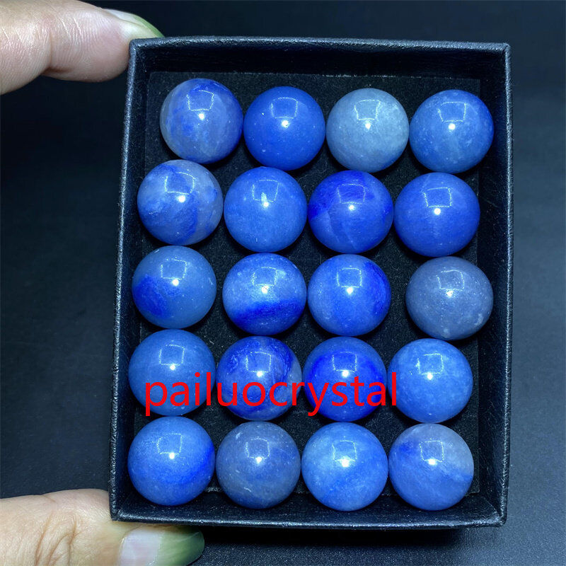 20pc Wholesale Natural blue Aventurine Ball Quartz Crystal Sphere Reiki 15mm+box