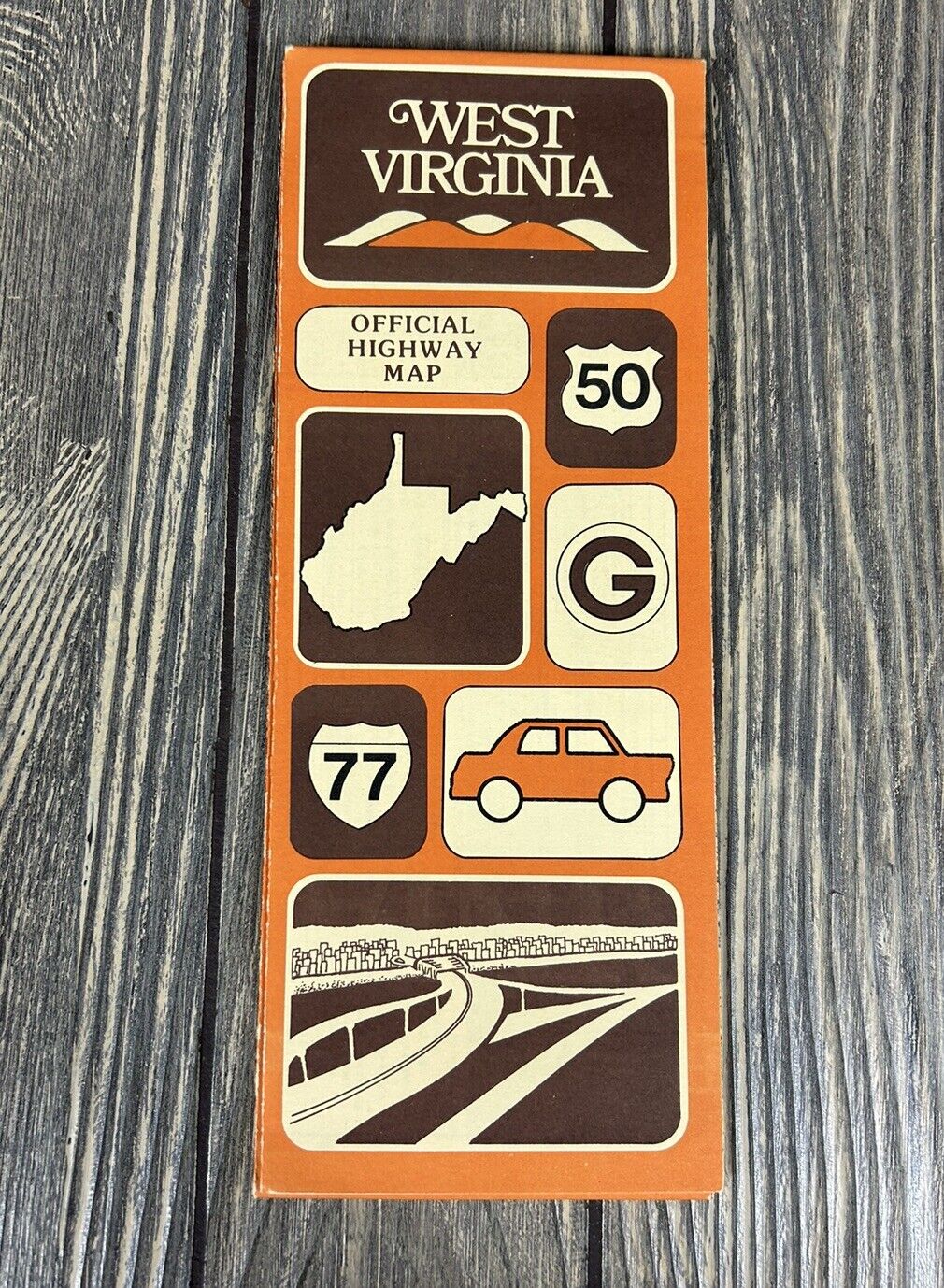 Vintage West Virginia Official Highway Map Brochure Souvenir 