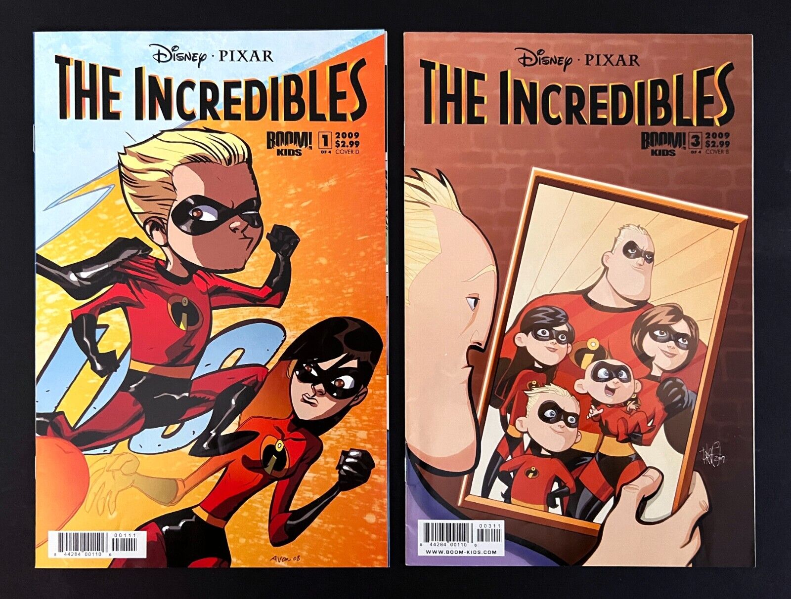 *The Incredibles* #1, 3 Variant Lot Boom Kids Disney 2009