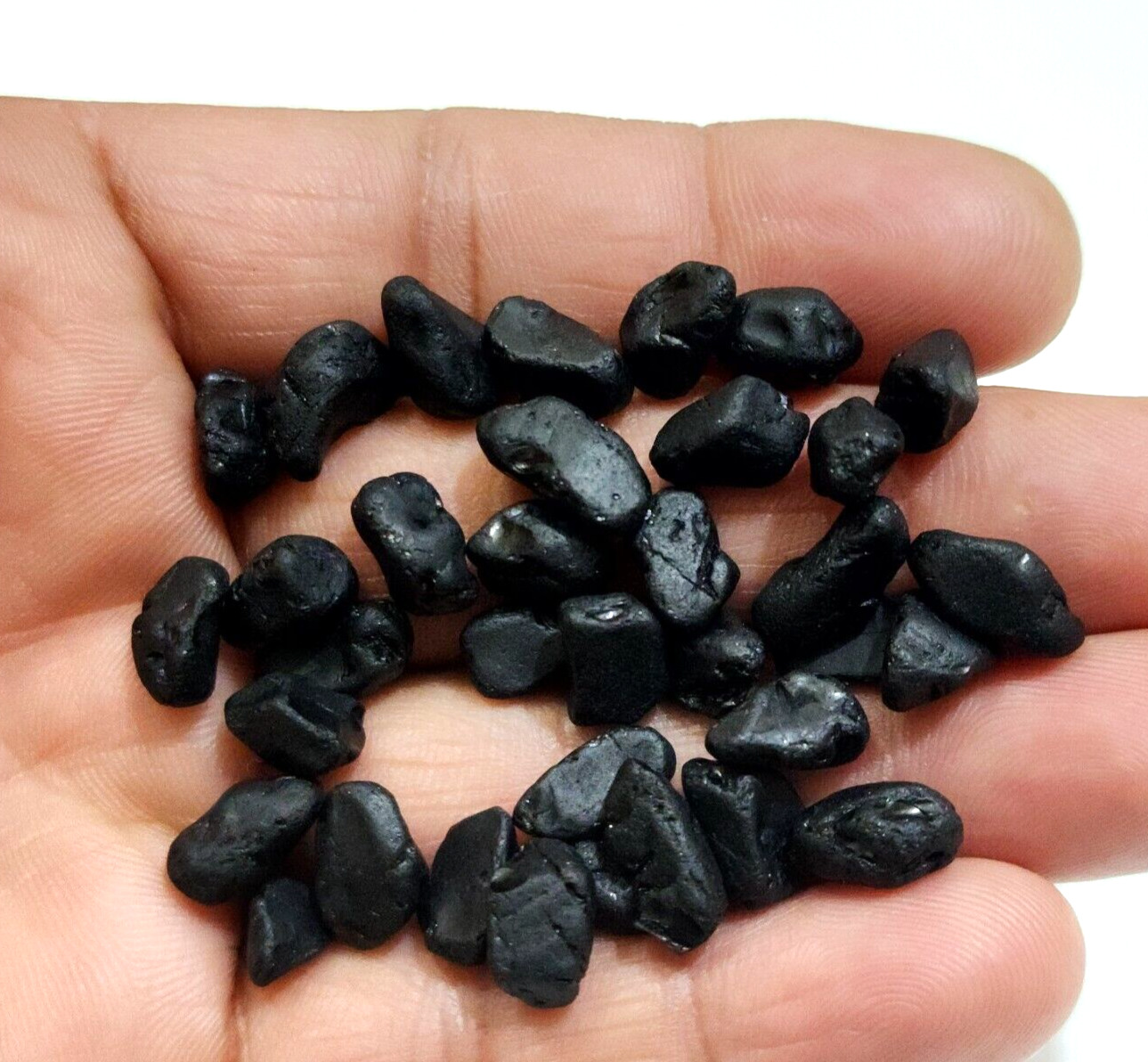 Stunning Black Spinal Rough 11-13 MM Size 35 Pcs Loose Gemstone For Jewelry
