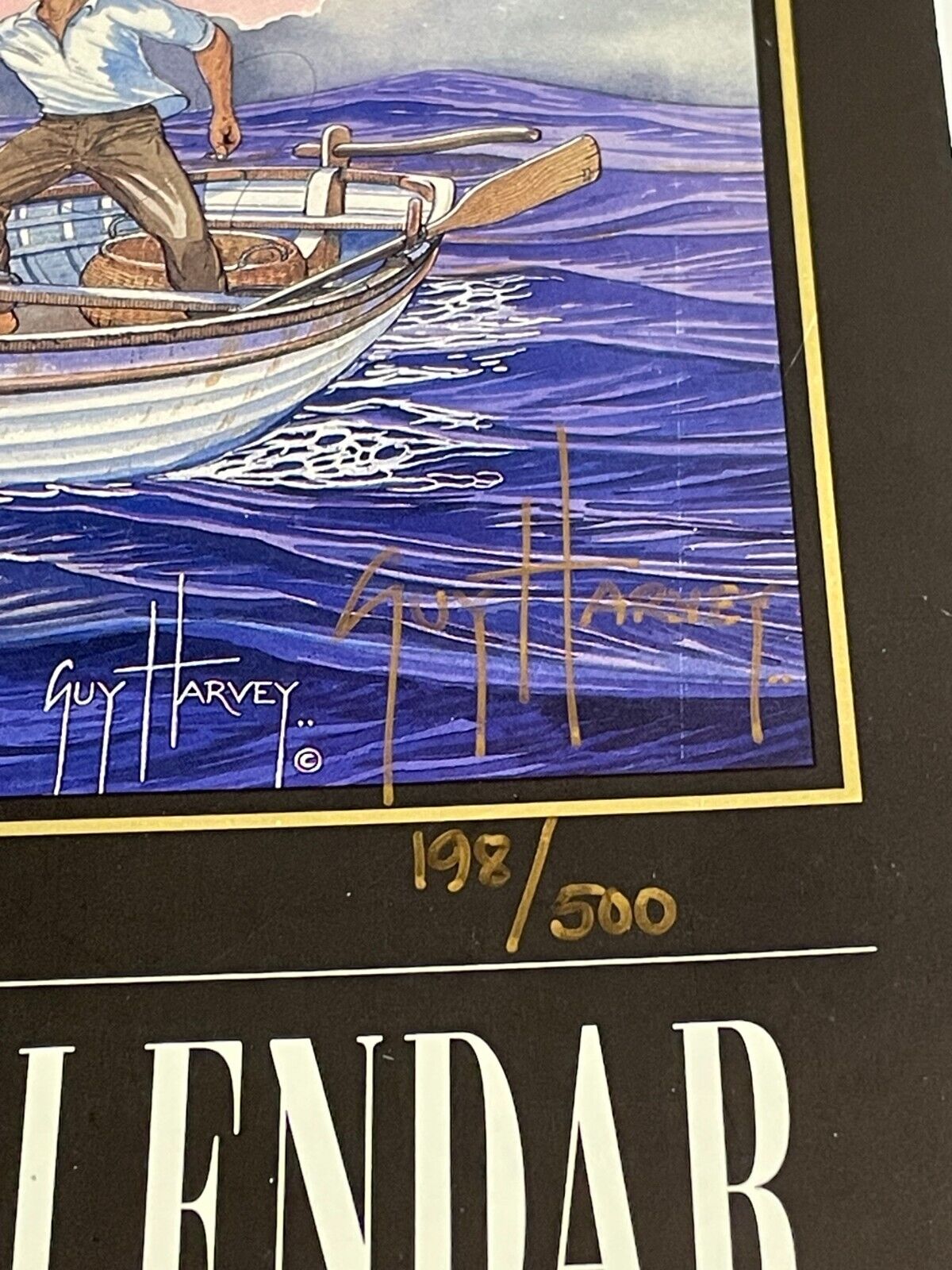 Guy Harvey Marine Wildlife Artist Autographed 1996 Calendar Signed Vintage 90s