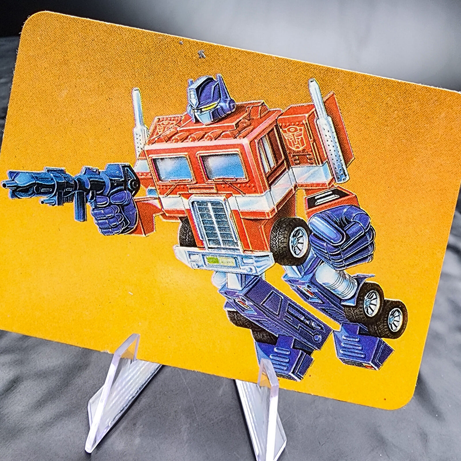 Transformers G1 Optimus Prime Action Card #1, Vintage Collectible, Rare