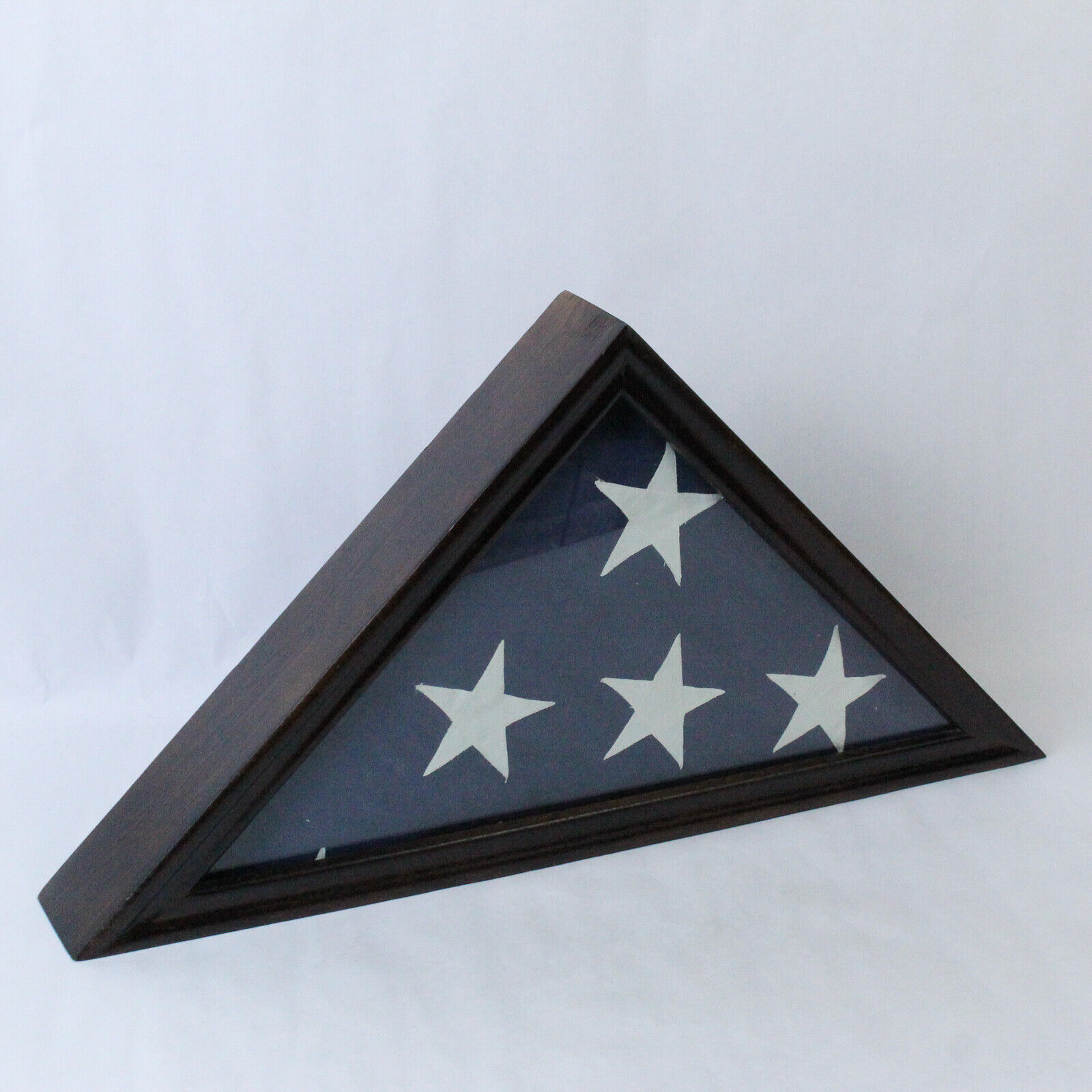 WWII American Military Memorial Flag Display Case With Folded Flag 48 Stars