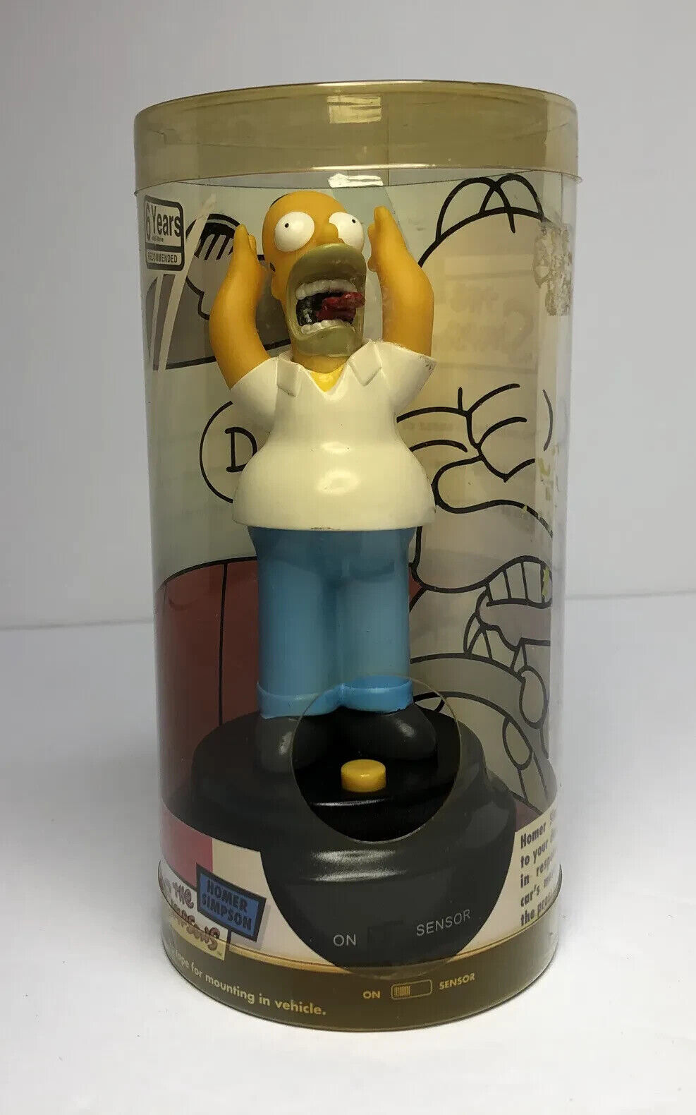 The Simpsons Homer Simpson Vintage Dash Mount Talking Figure 2004 NIB