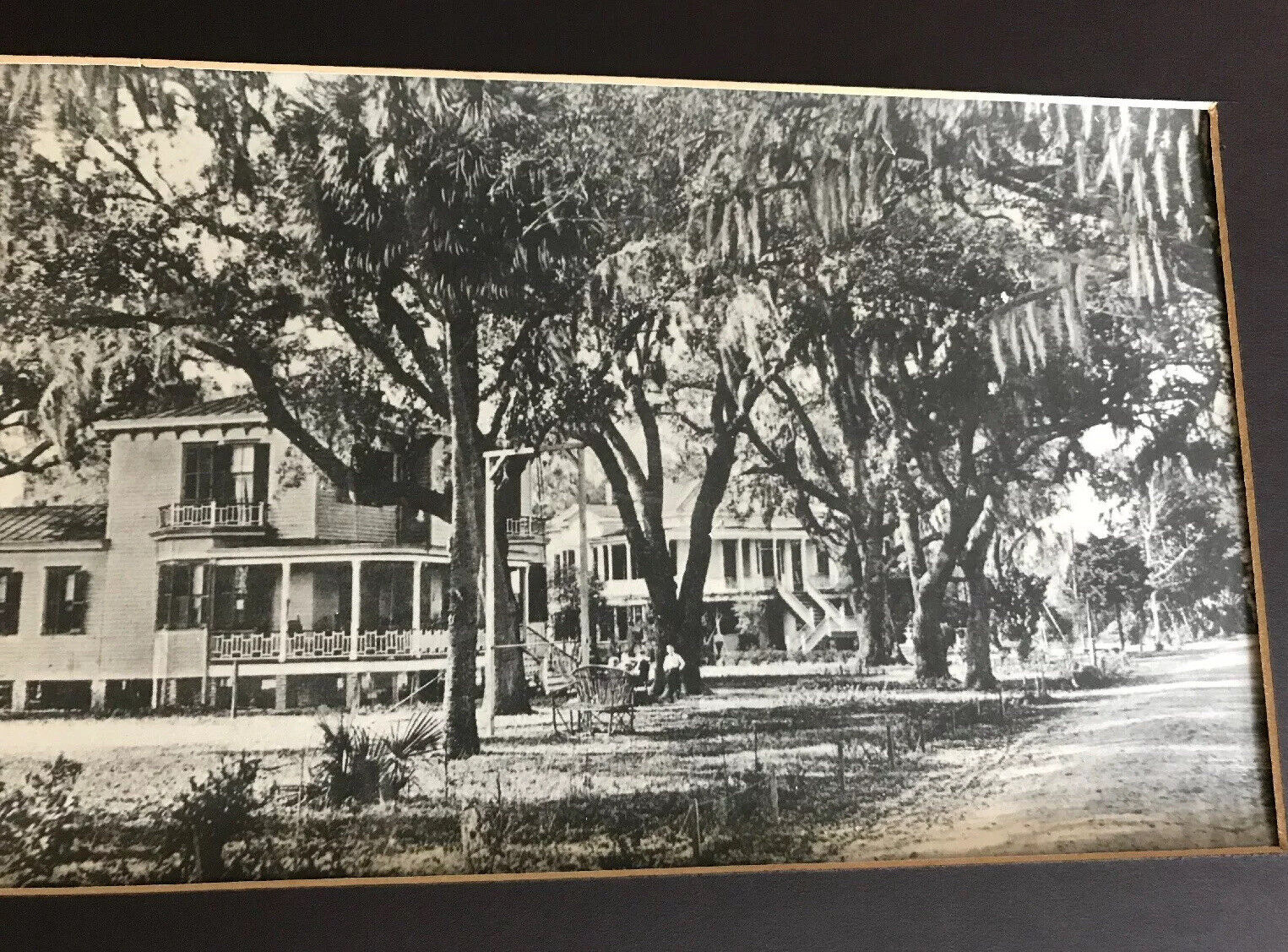 REAL PHOTO Southern Large 2 Story Victorian House Home View 1910's ? Live Oak
