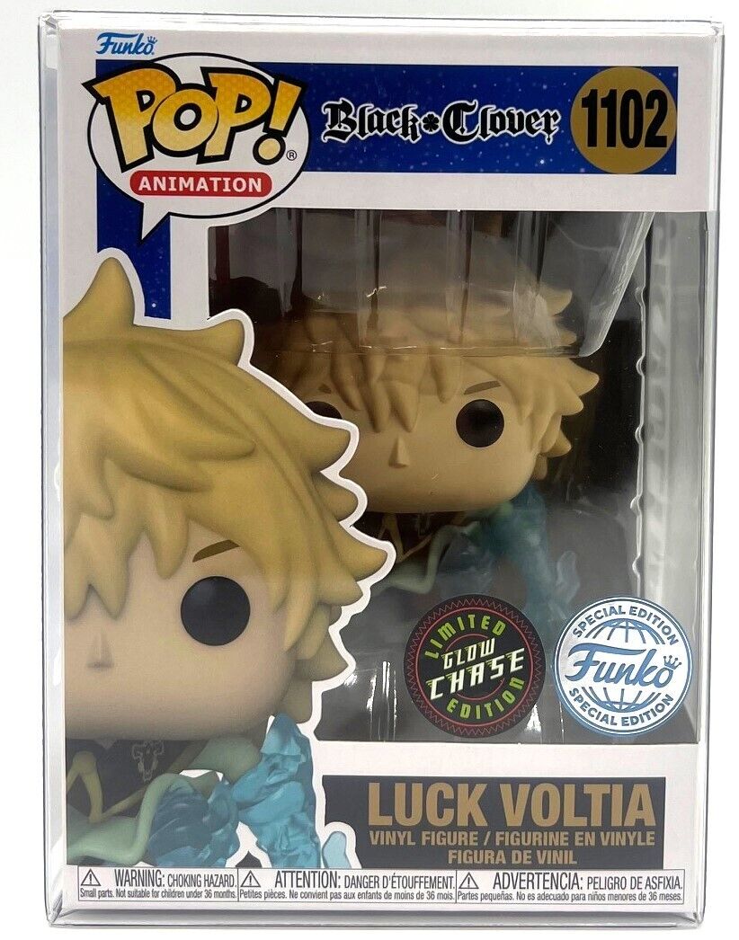 Funko Pop Black Clover Luck Voltia CHASE #1102 SE Glow with Protector