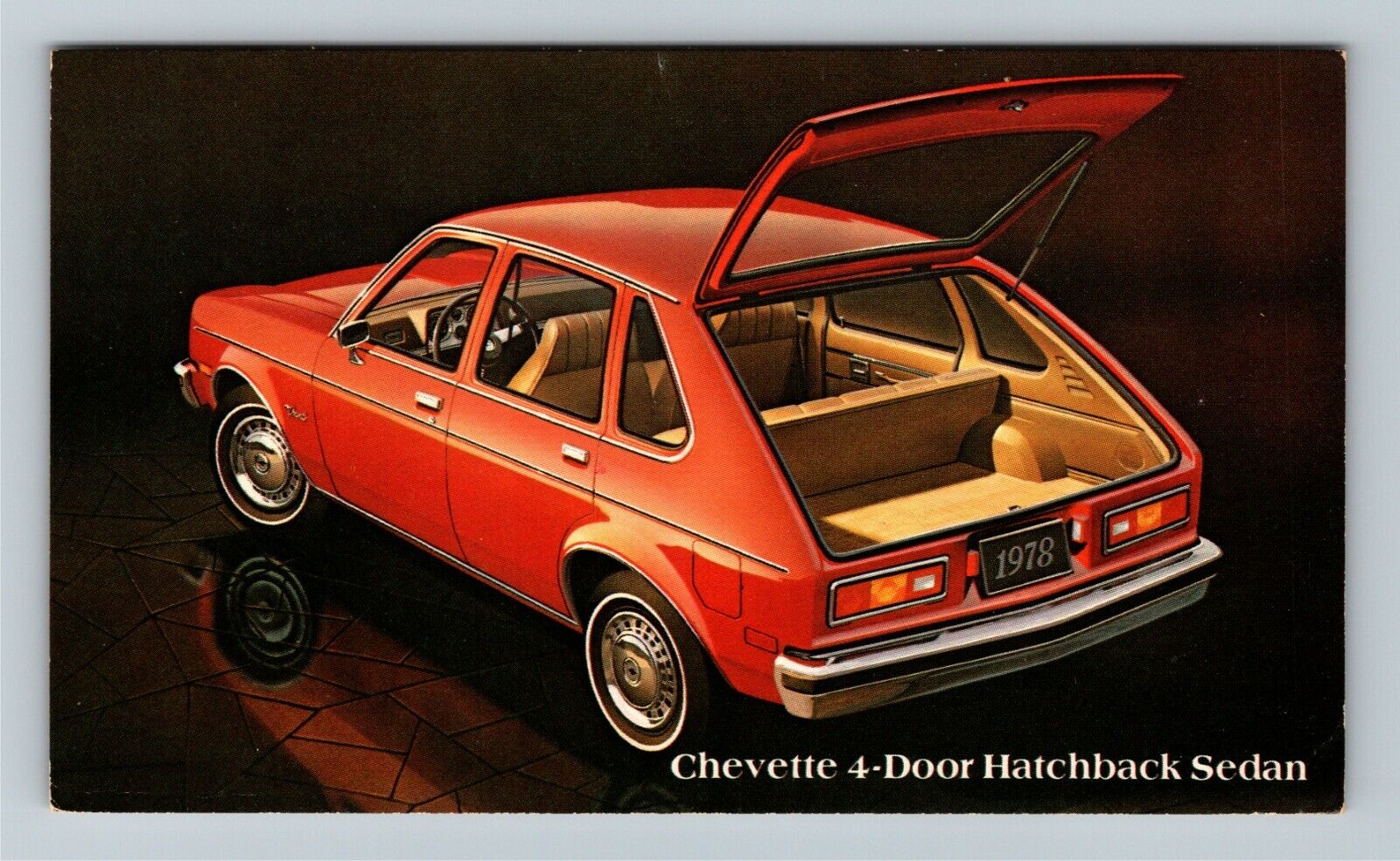 1978 Chevrolet Chevette 4-Door Hatchback Sedan Coupe Vintage Postcard