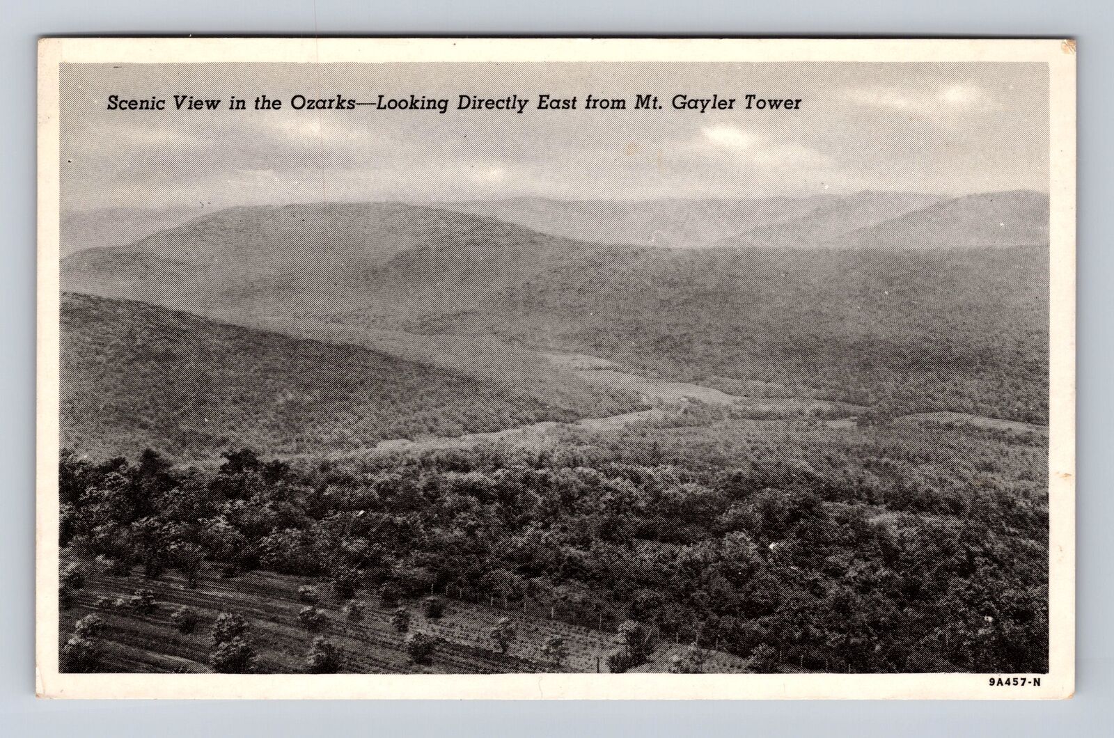 Mt Gayler AR-Arkansas, Scenic View in Ozarks Looking East, Vintage Postcard
