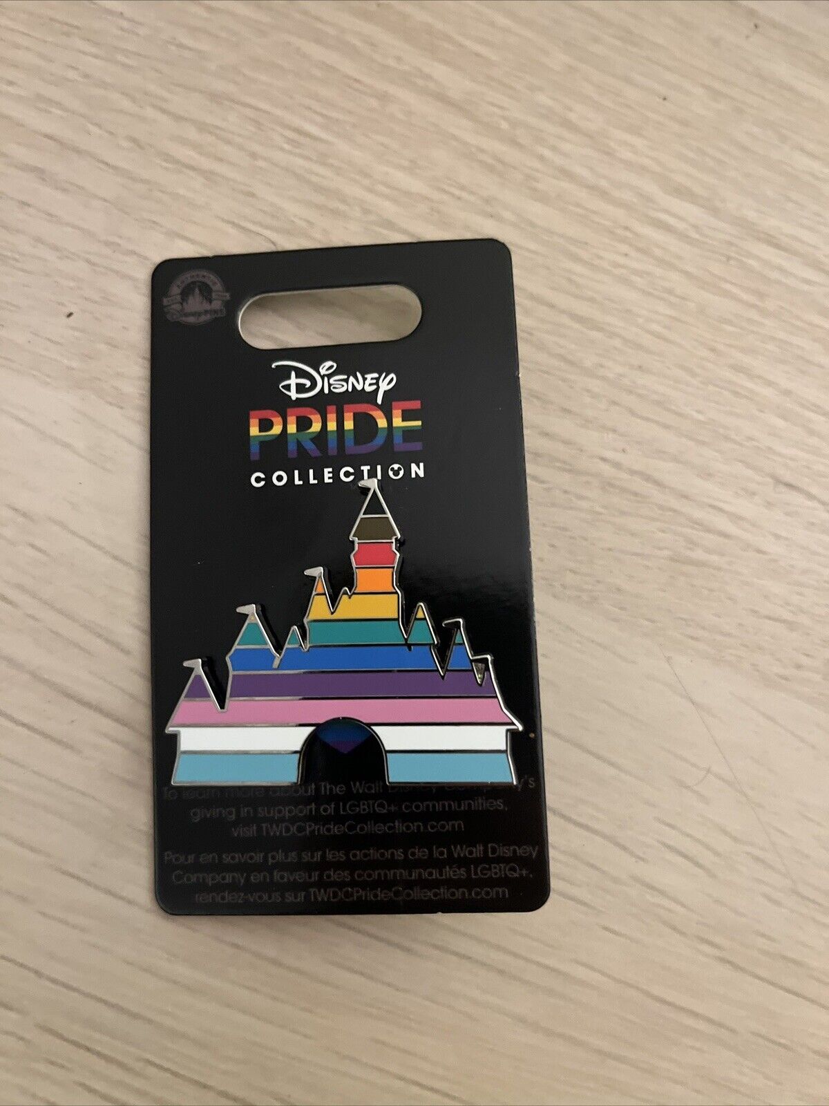 Disney Parks Pride Collection Rainbow Castle Pin Brand New