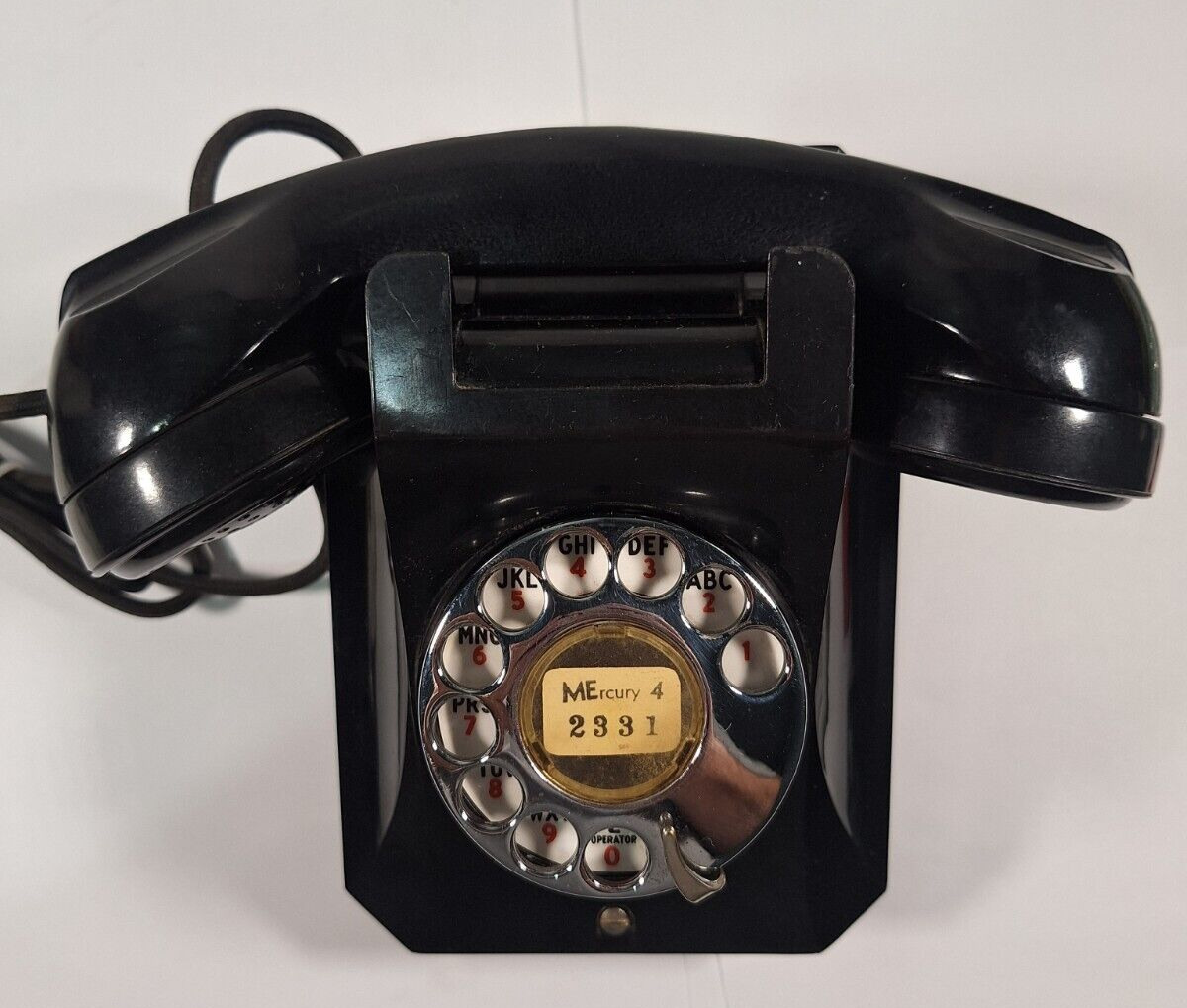 Vintage Stromberg Carlson 1250 Telephone Black Wall Mounted With Dial