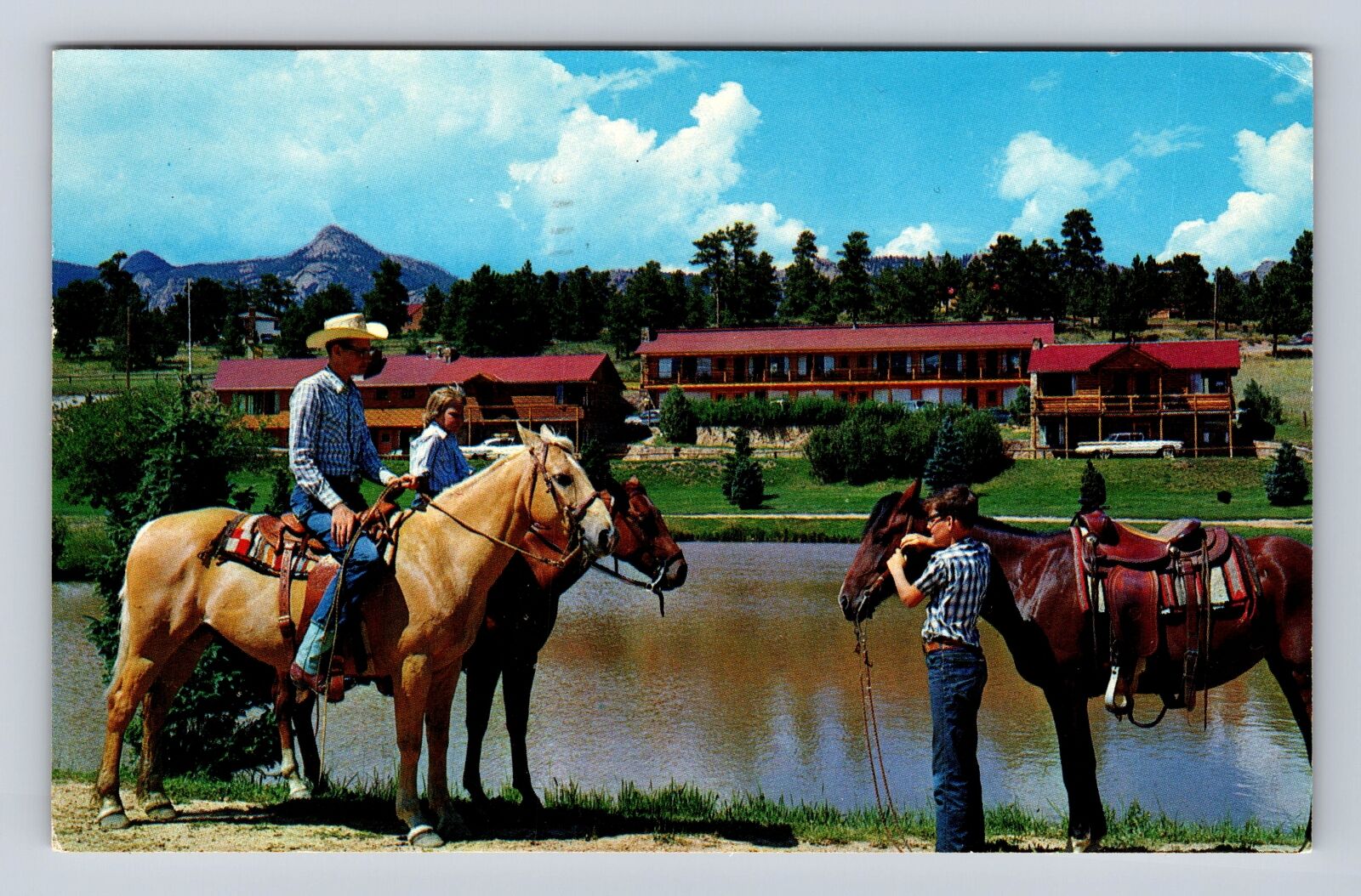 Estes Park CO-Colorado, Hobby Horse Motor Lodge Advertise Vintage c1962 Postcard