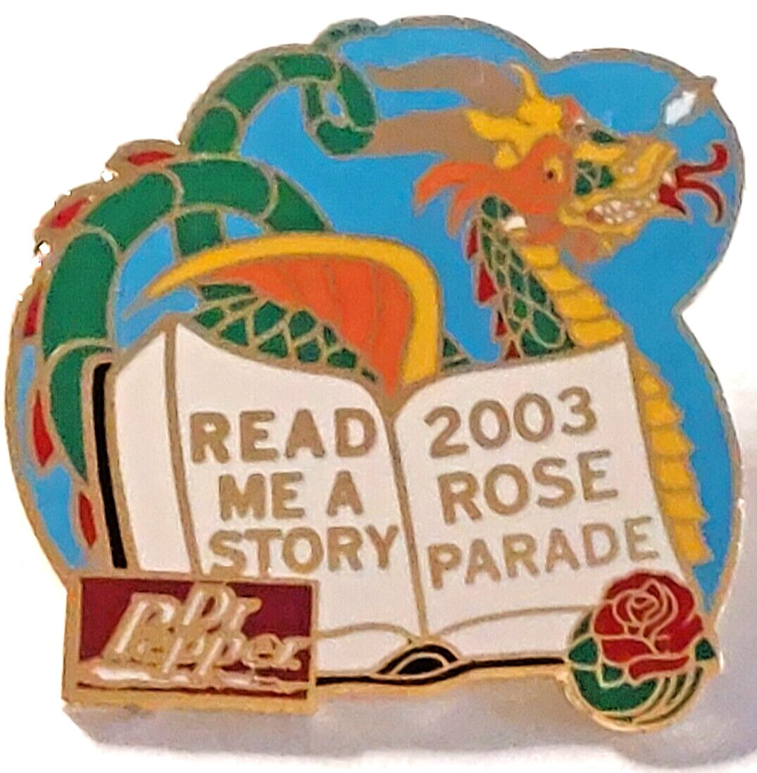 Rose Parade 2003 Dr Pepper Read Me A Story Lapel Pin (072923)