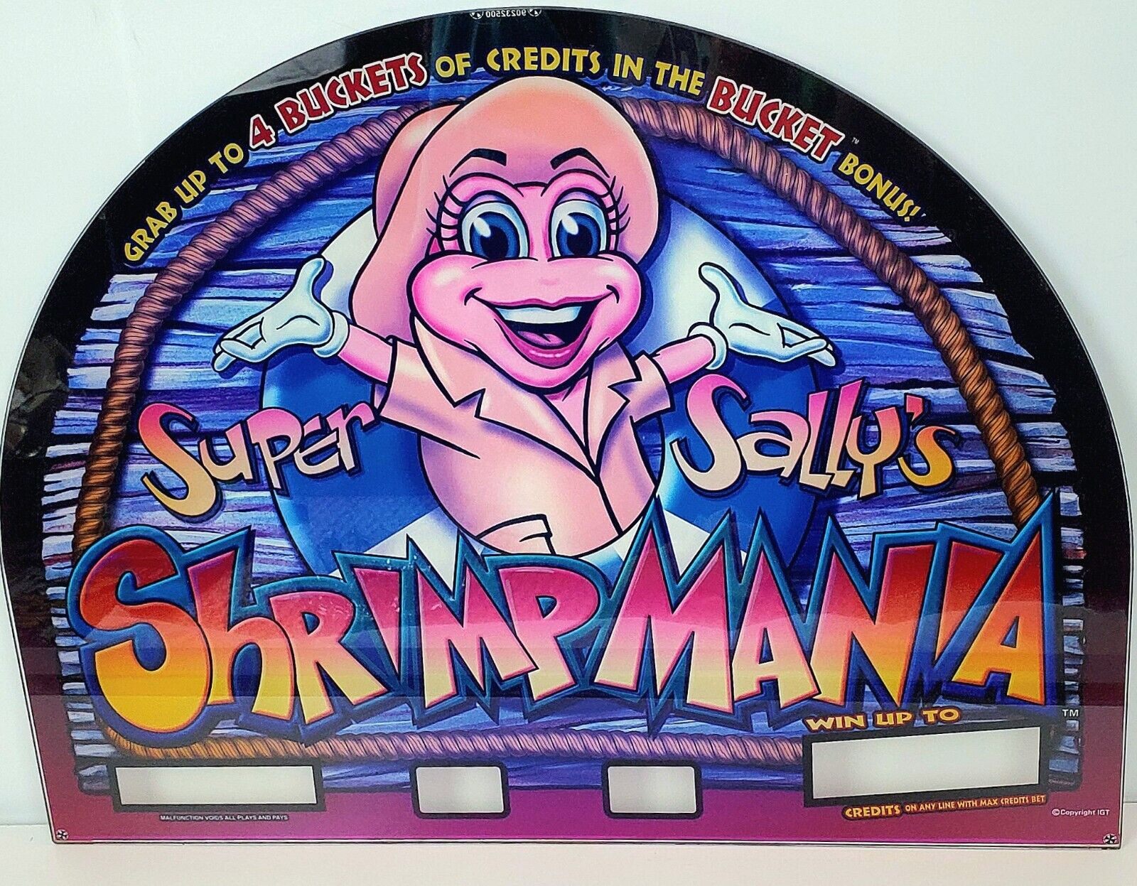 Authentic IGT SUPER SALLYS SHRIMP MANIA Casino Slot Machine