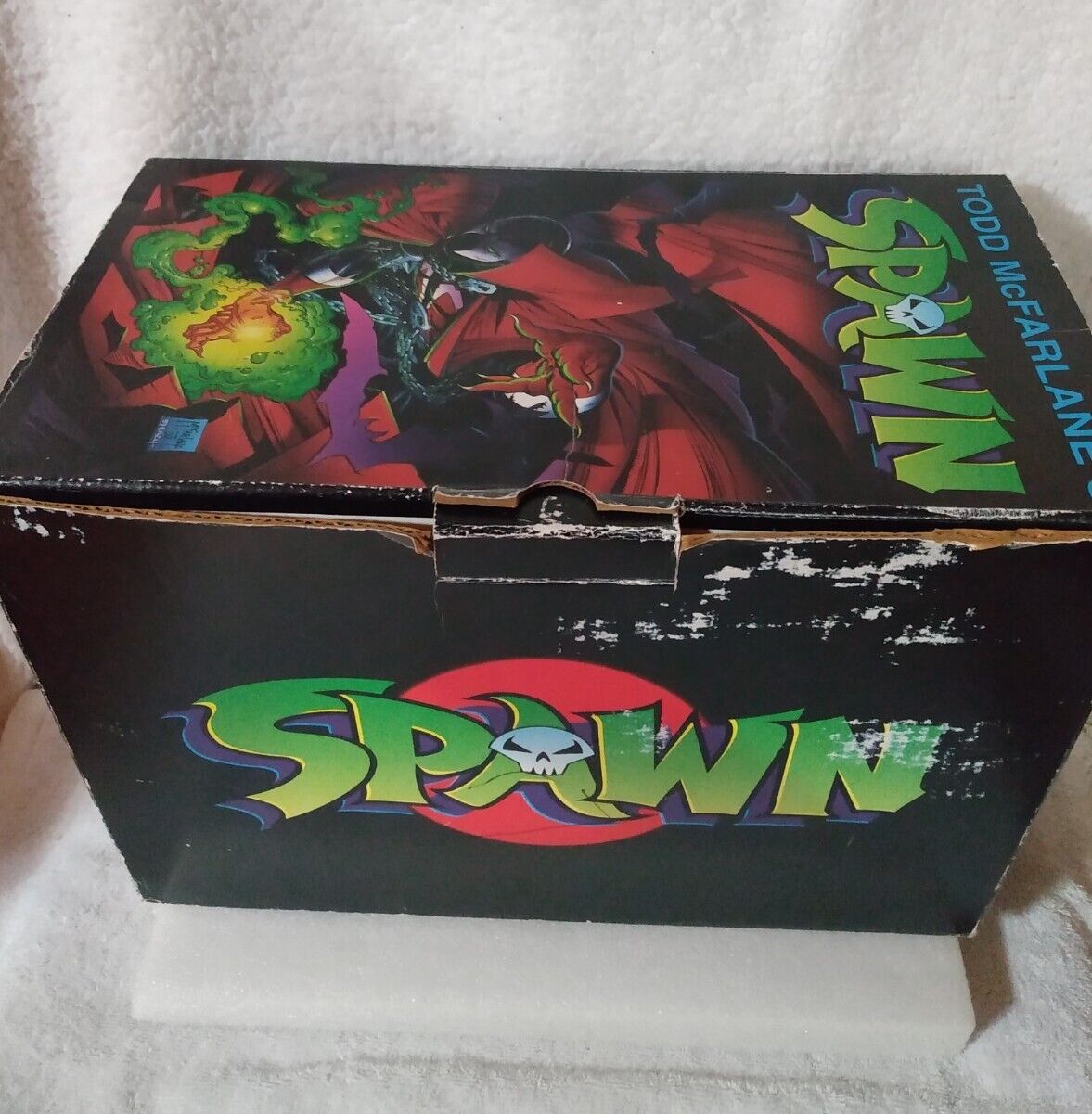 Vintage Todd Mcfarlane's Spawn Collectors Box 1992 Used Empty Comic Book Short