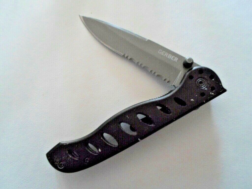 Geber Pocket Folding Knife Combo Gray & Black 4660815B