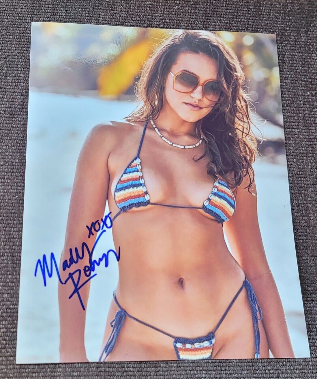 Mady Dewey Signed 8x10 Photo Sports Illustrated Swimsuit Model w/Proof Authentic