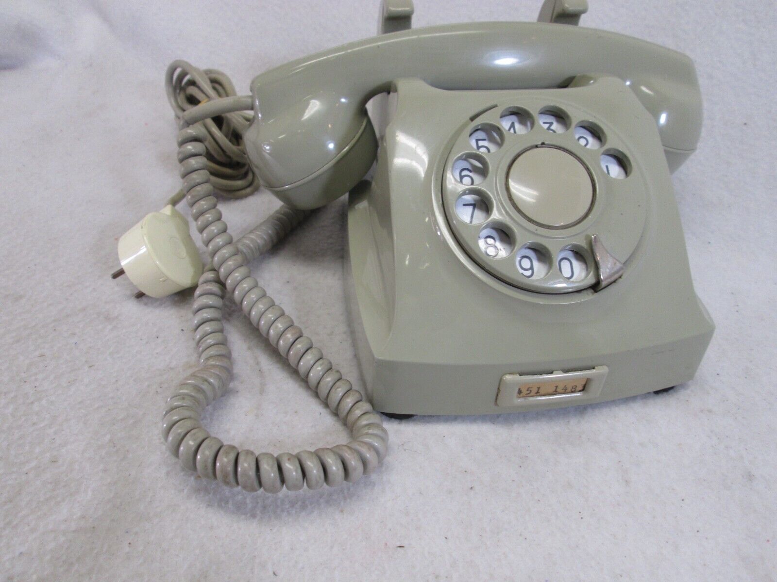 Vintage 1960's Telegrafverket gray rotary dial desk telephone (works)