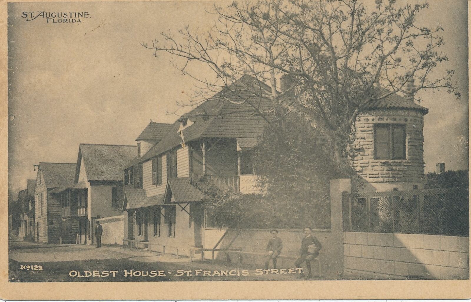 ST. AUGUSTINE FL - Oldest House St. Francis Street - udb (pre 1908)