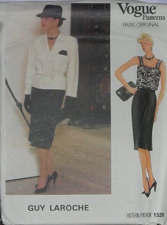 Vogue Paris Original Guy Laroche Dress Pattern Jacket and skirt size 14