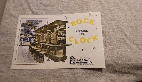 ROCK N\' ROLL MCDONALD\'S PHOTO PAMPLET BROCHURE 1982 CHICAGO RESTAURANT EXC.COND.
