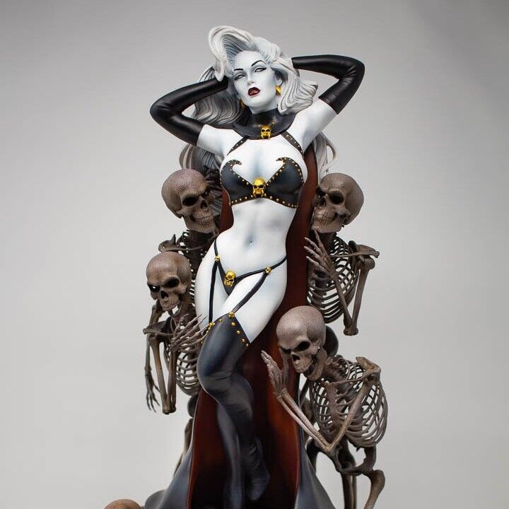 Lady Death Reaper Premium Edition Collectible Statue Coffin Comics Painted