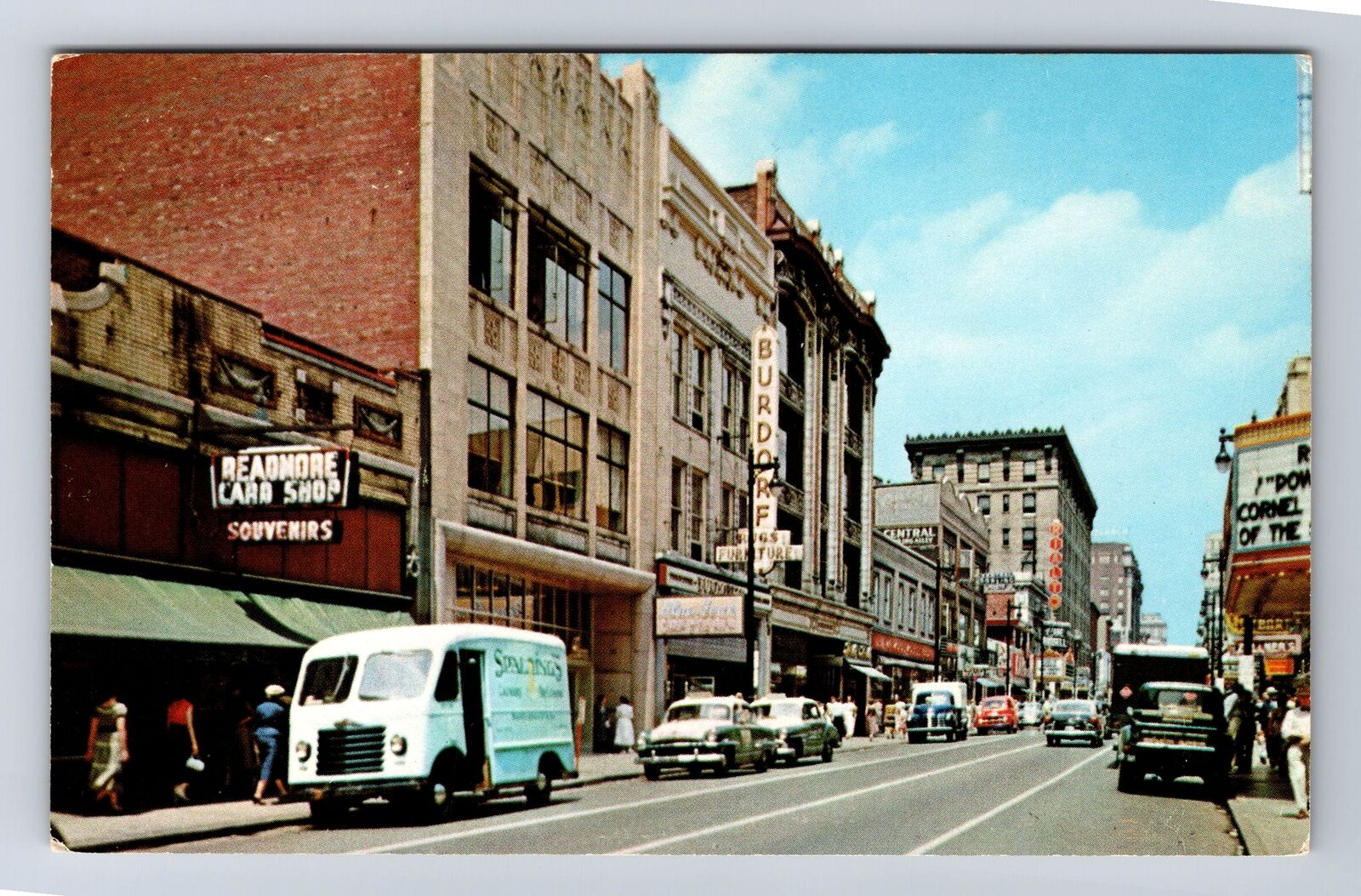 Louisville KY-Kentucky, Fourth Street, Advertisement, Antique, Vintage Postcard