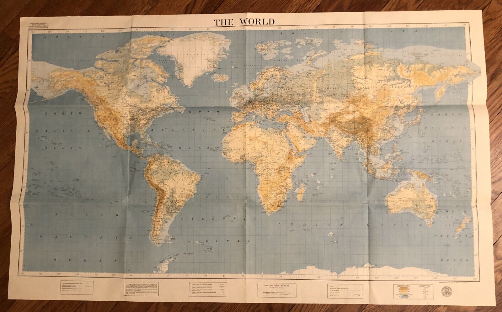 1937 Map – Nelson Doubleday Inc. “Around the World Program” Map, Good Condition