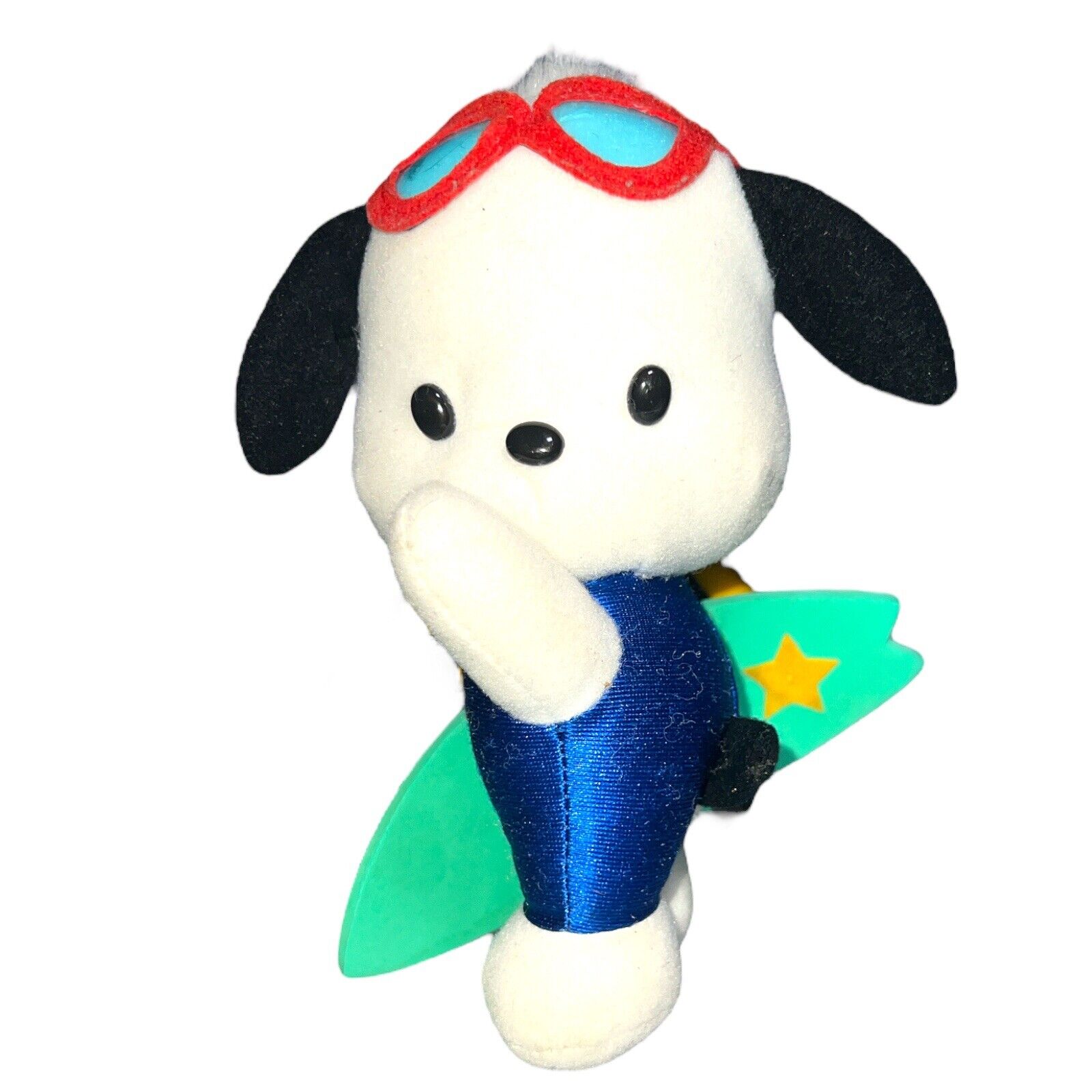 Sanrio Smiles Pochacco Surfer Plush Hello Kitty Dog Stuffed Animal 7” Inch RARE