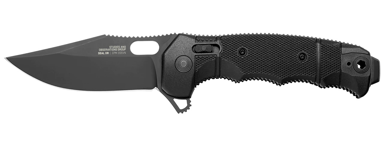 SOG Knives Seal XR Folding Black GRN S35VN Stainless 12-21-02-57 Pocket Knife