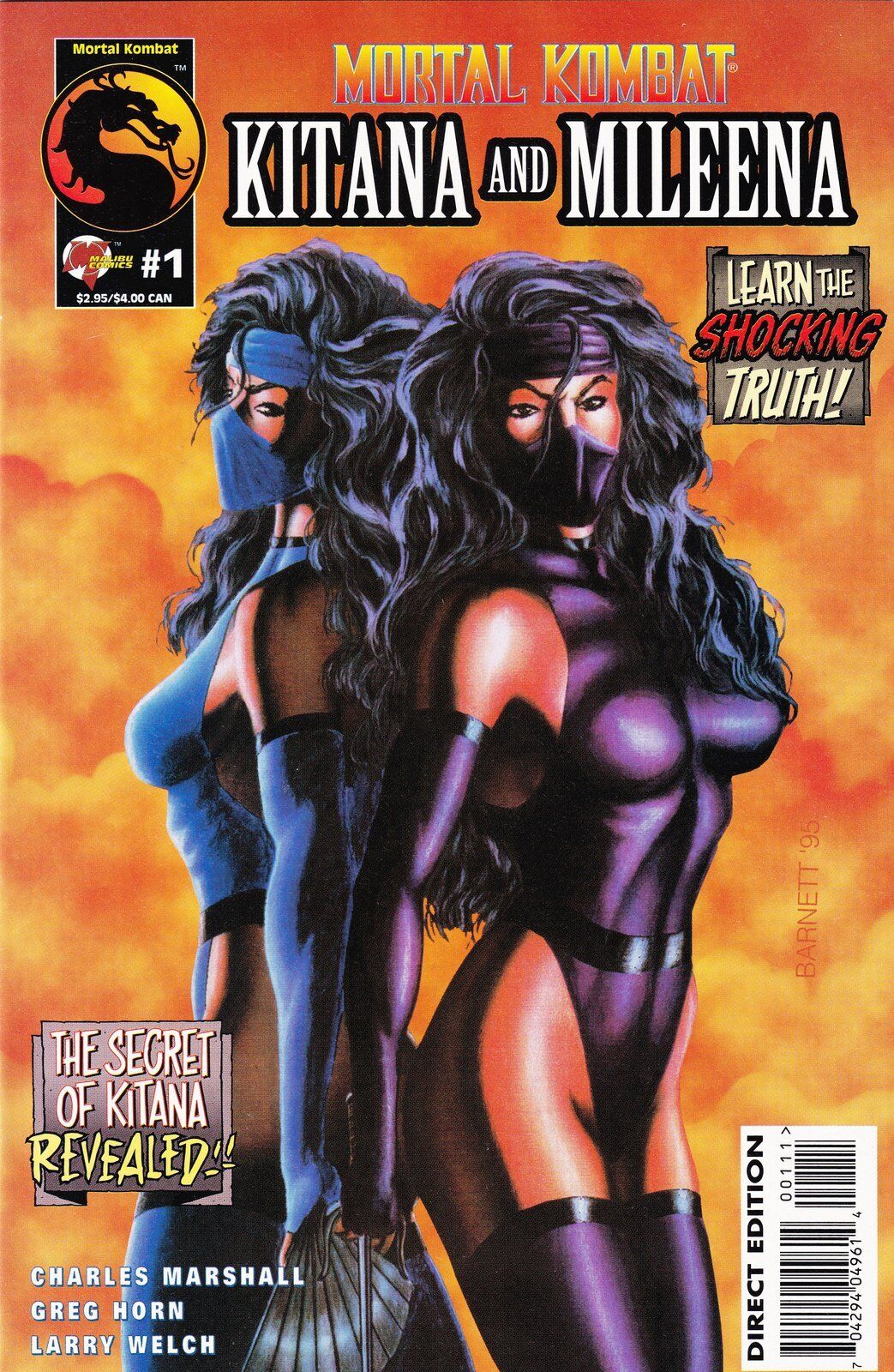 Mortal Kombat: Kitana and Mileena #1 Direct Edition Cover Malibu Comics
