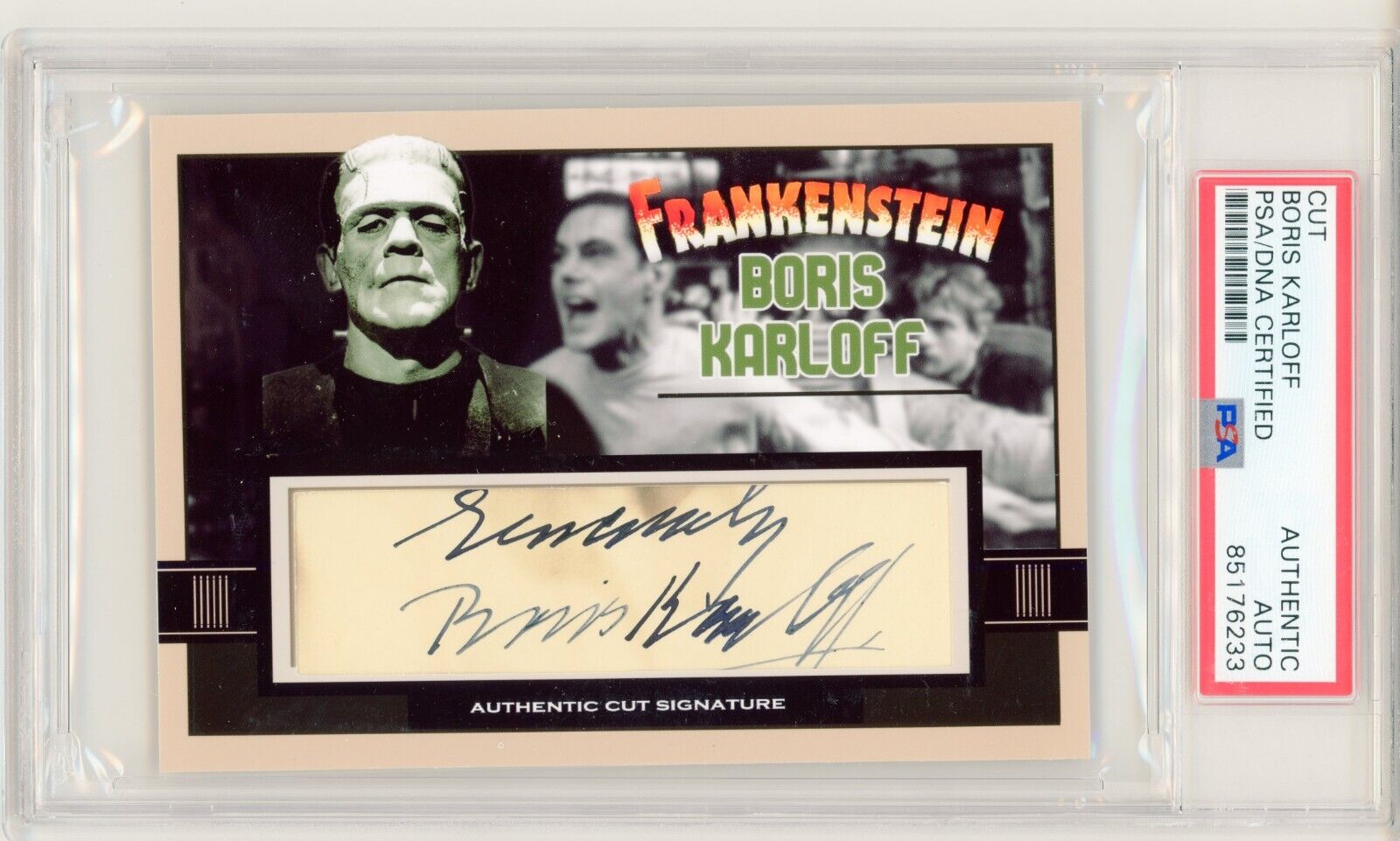 Boris Karloff ~ Signed Autographed Frankenstein Custom Trading Card ~ PSA DNA