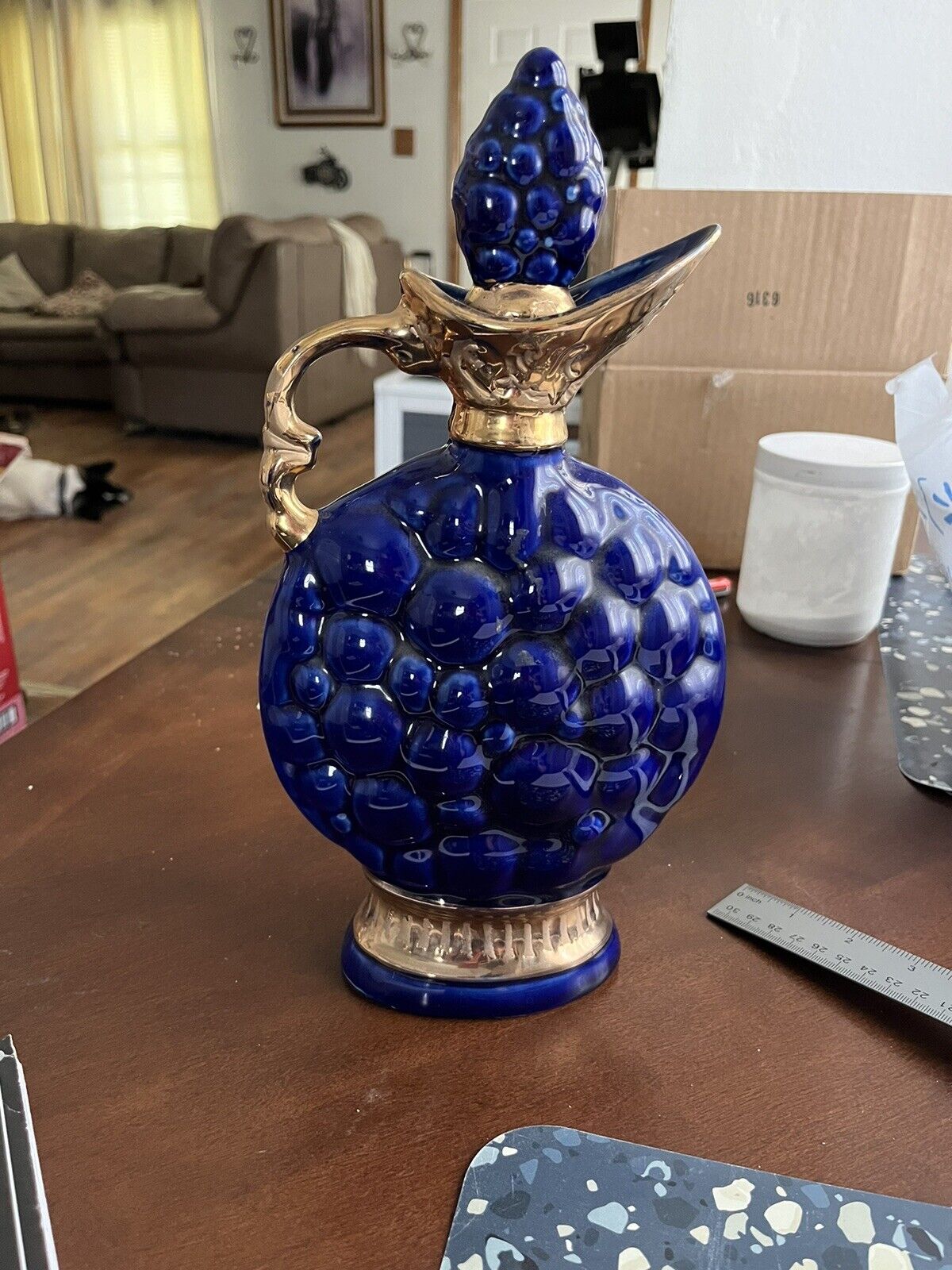 Vintage Blue James Beam Bottle 1963