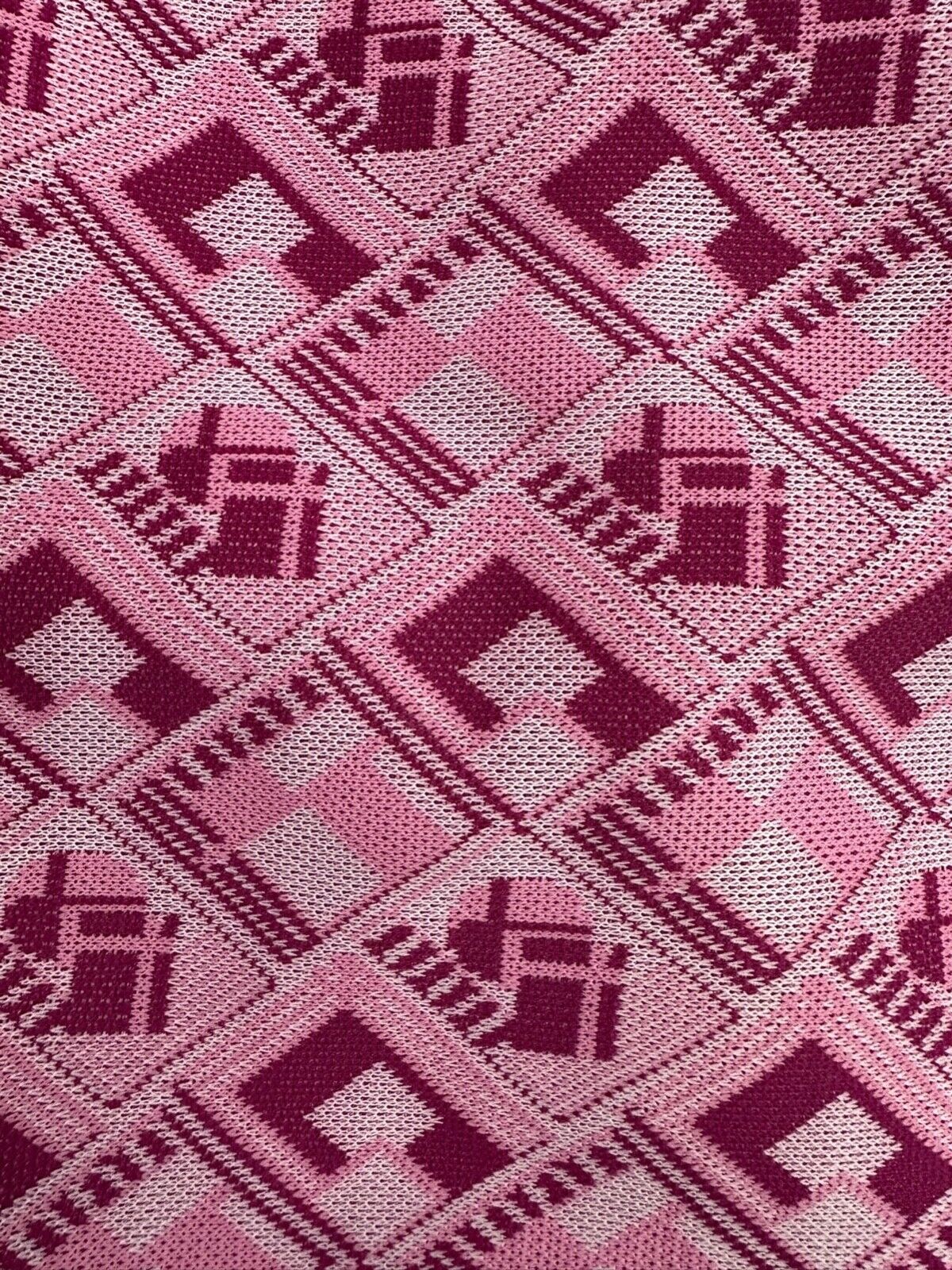 Vintage Pink Polyester Blend Fabric 2 yds.