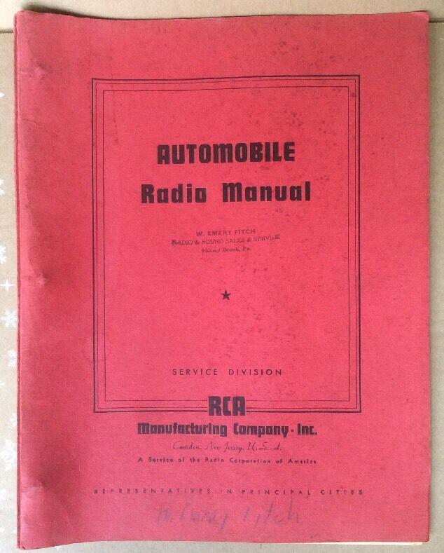 1936-1937 RCA AUTOMOBILE RADIO MANUALS BROCHURES, Camden, New Jersey