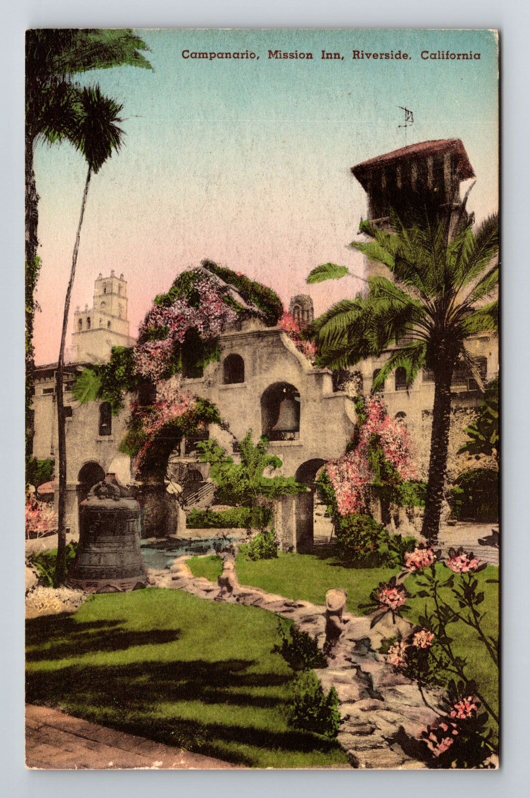 Riverside CA-California, Campanario, Mission Inn, Vintage Postcard