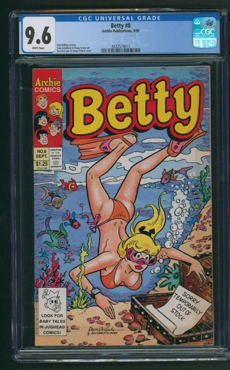 Betty #8 CGC 9.6 Archie Publication Comics 1993 Dan Decarlo Bikini Cover