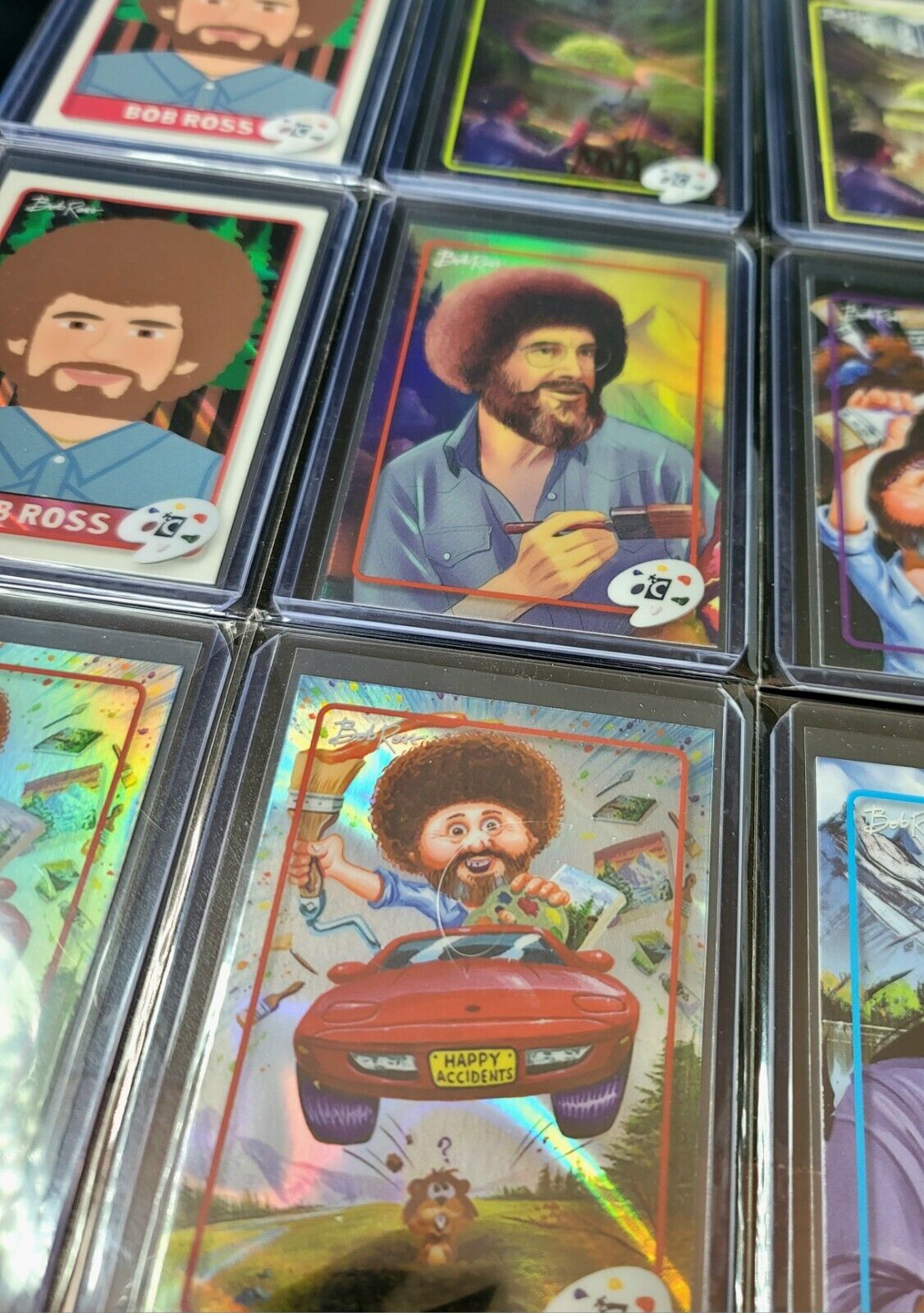 BOB ROSS Lot of 12 Cards Inc. 6 Holo's NMMT #6, 16, 18, 21, 27, 50, 55
