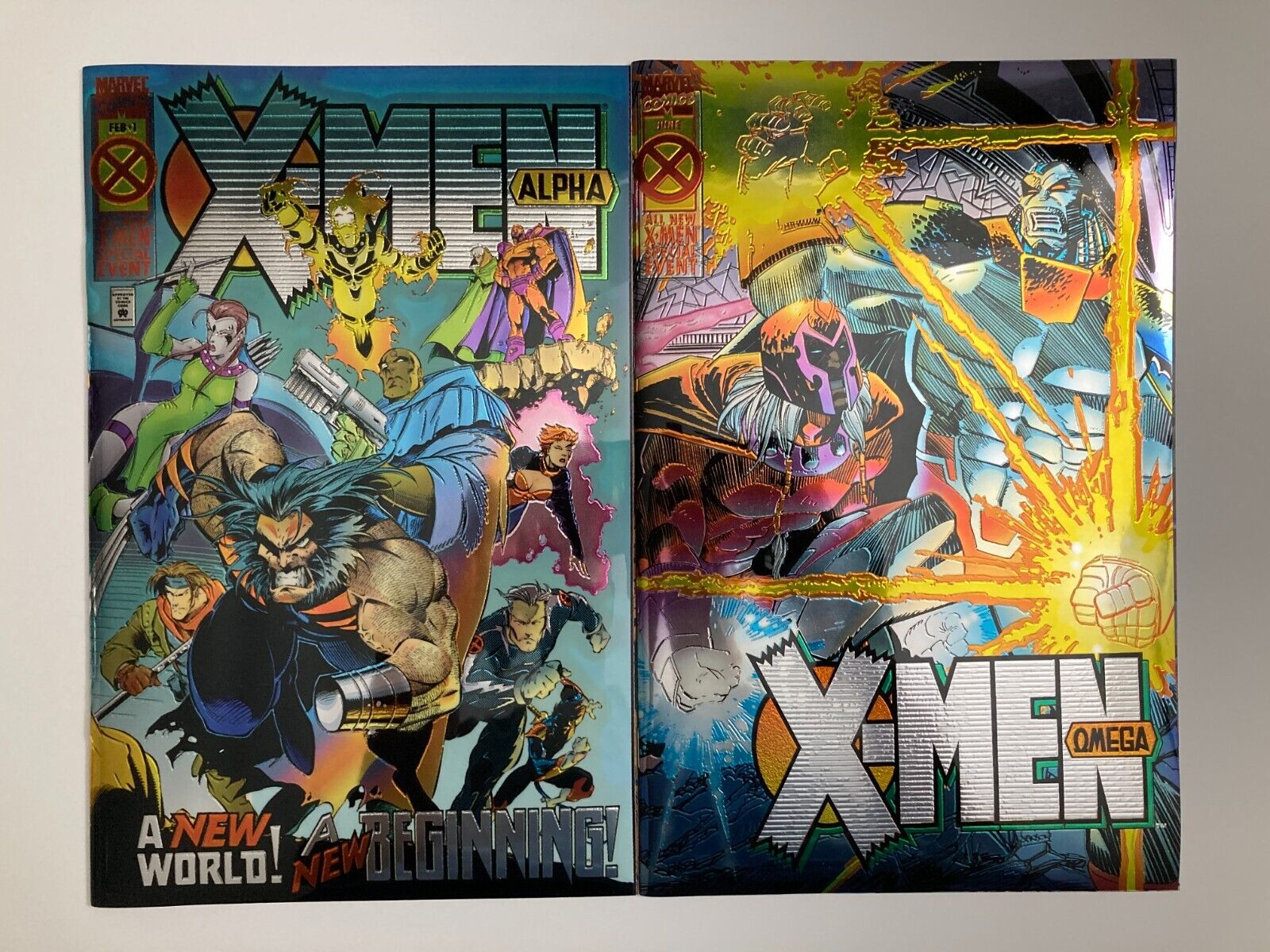 X Men Alpha & Omega Chromium Marvel Comics Age of Apocalypse 1st Dark Beast 
