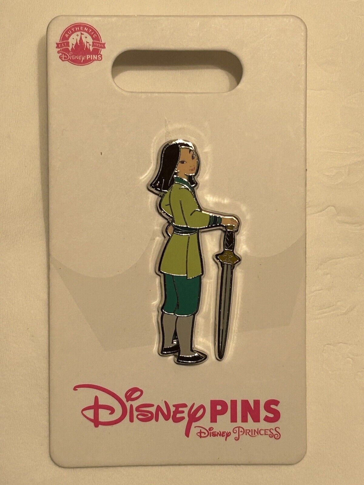 Disney - Princess Mulan with Sword Green Outfit Pin