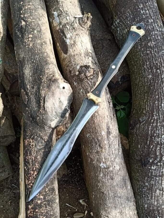Awesome Custom Handmade 25 inches Hunting Short sword wtih Leather Sheath KN-1
