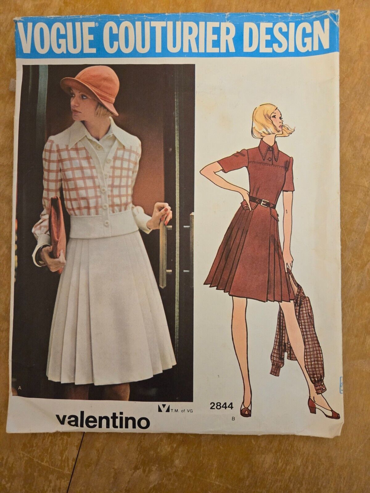 vintage pattern Vogue couturier Valentino 2844 size 14 misses\' dress & jacket