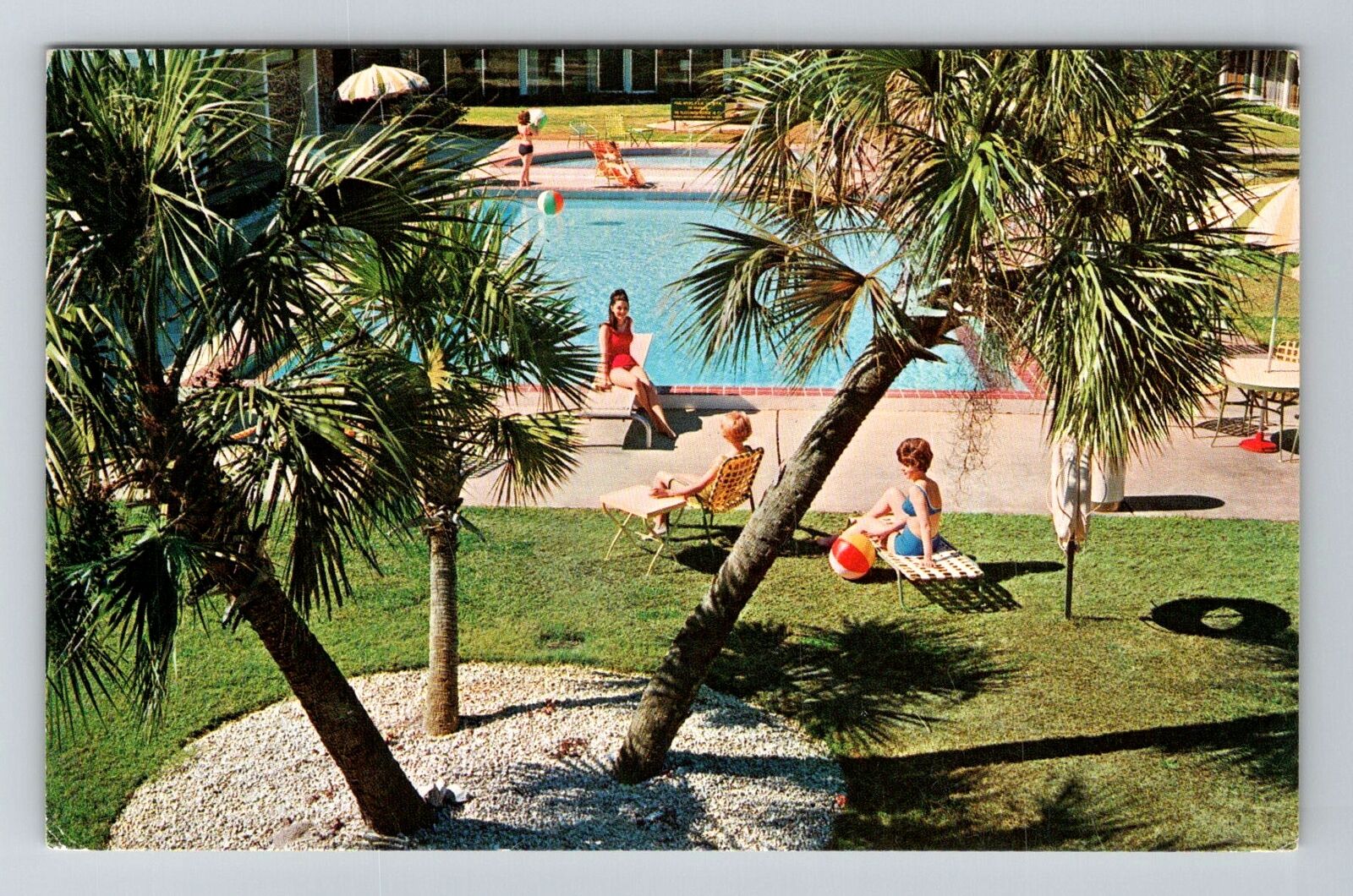 Tallahassee FL-Florida, Holiday Inn Poolside, Advertising, Vintage Postcard