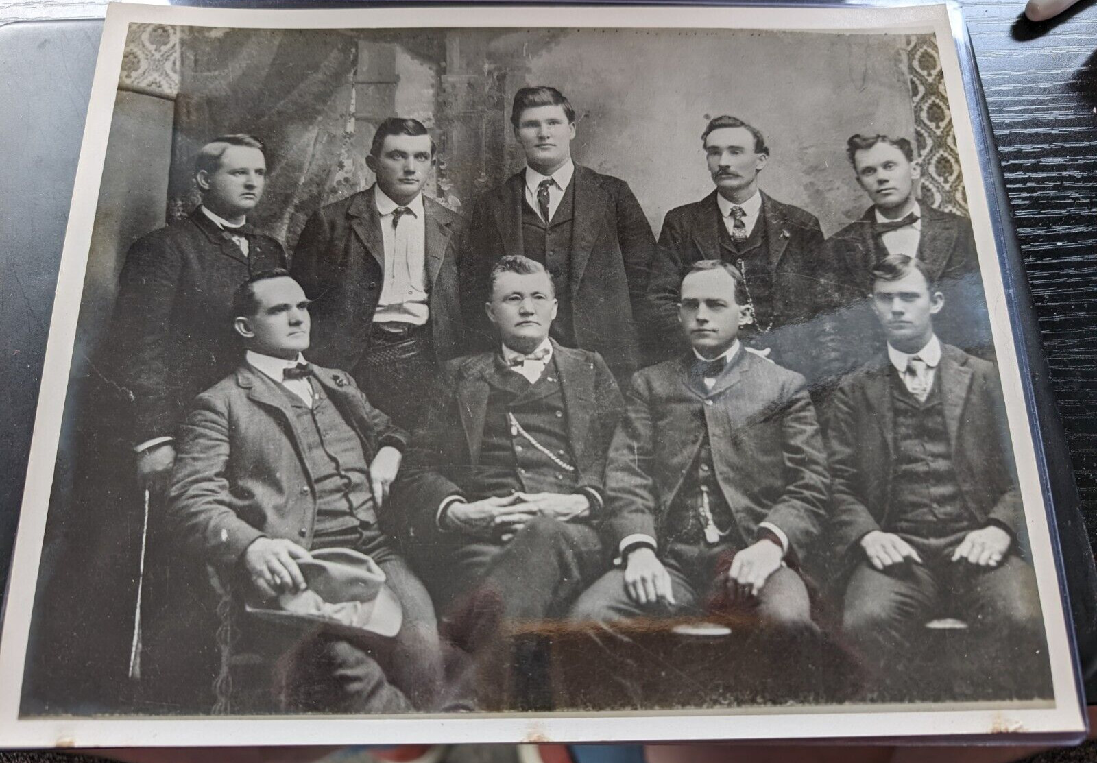 Super Rare 1903 8 x 10 Photo- The First Texas Rangers in Mason Tex Court